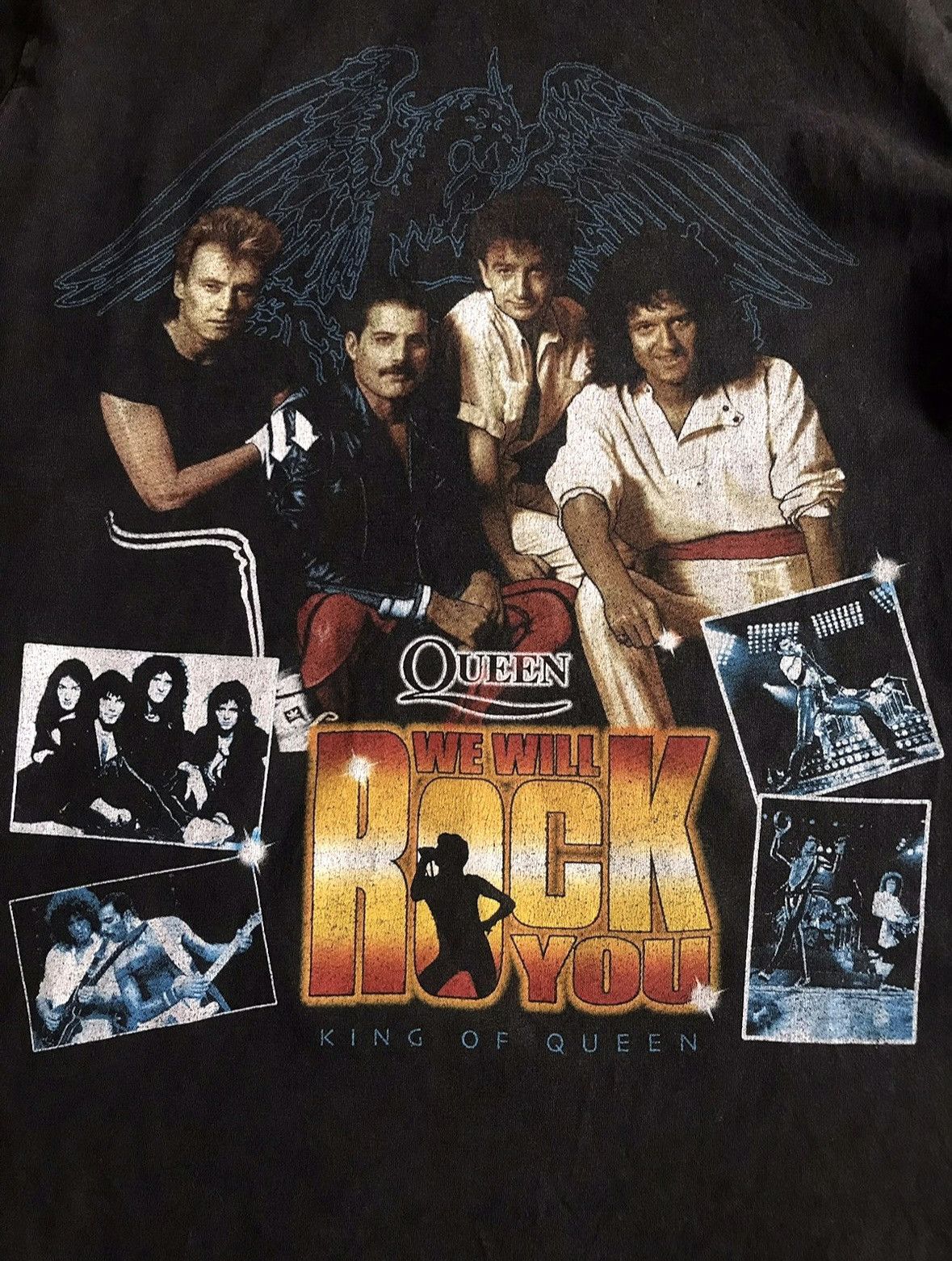 Band Tees × Vintage 🔷Vintage Queen We Will Rock You T-shirt 90s🔷 Size US L / EU 52-54 / 3 - 2 Thumbnail