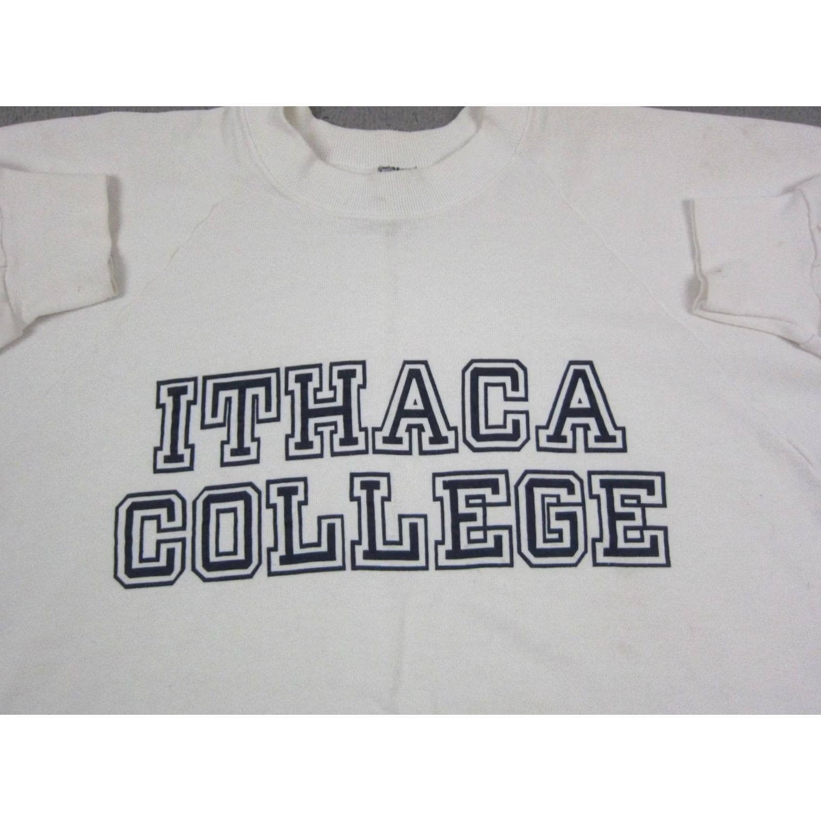 Vintage VINTAGE Ithaca College Sweatshirt Mens XL White Pullover Made in USA Screen Stars Classic Outdoor College Size US XL / EU 56 / 4 - 2 Thumbnail