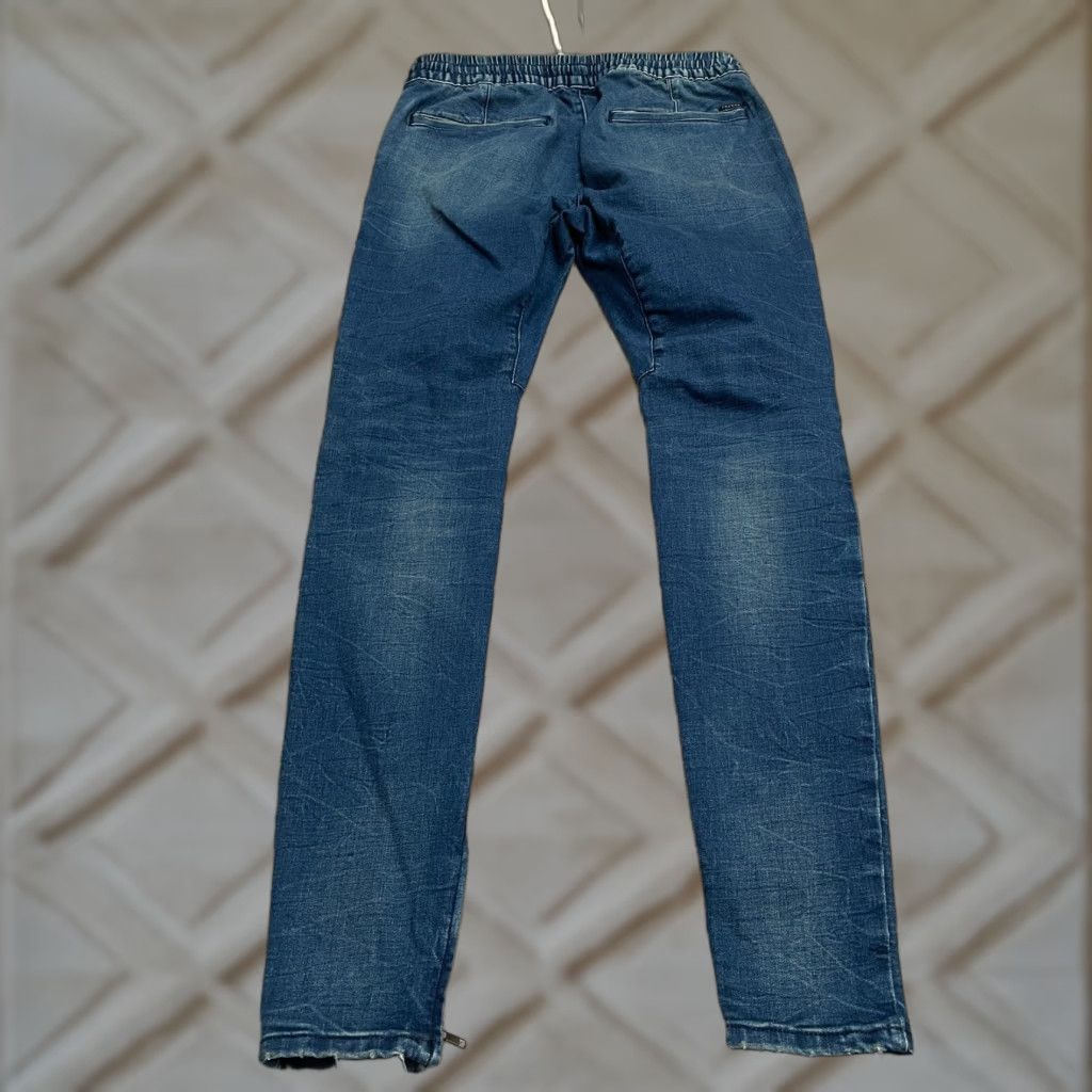 Pacsun Pacsun Jogger Denim Jeans Womens Small Short Blue Elastic Waist Ankle Zip 30x30 Size 28" / US 6 / IT 42 - 1 Thumbnail