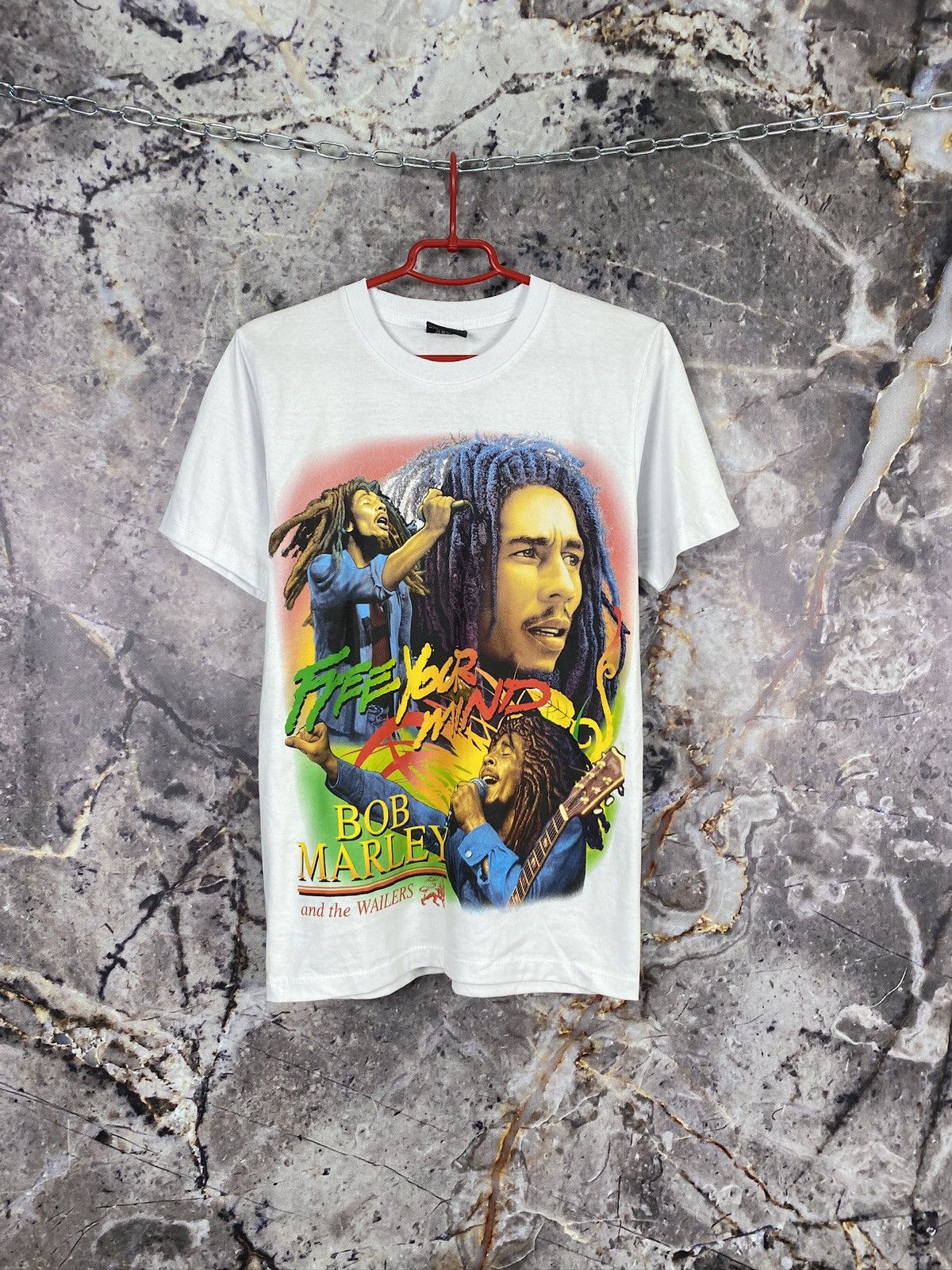 Bob Marley × Vintage Men’s Bob Marley Free Your Mind T-Shirt Vintage Size Small Size US S / EU 44-46 / 1 - 1 Thumbnail
