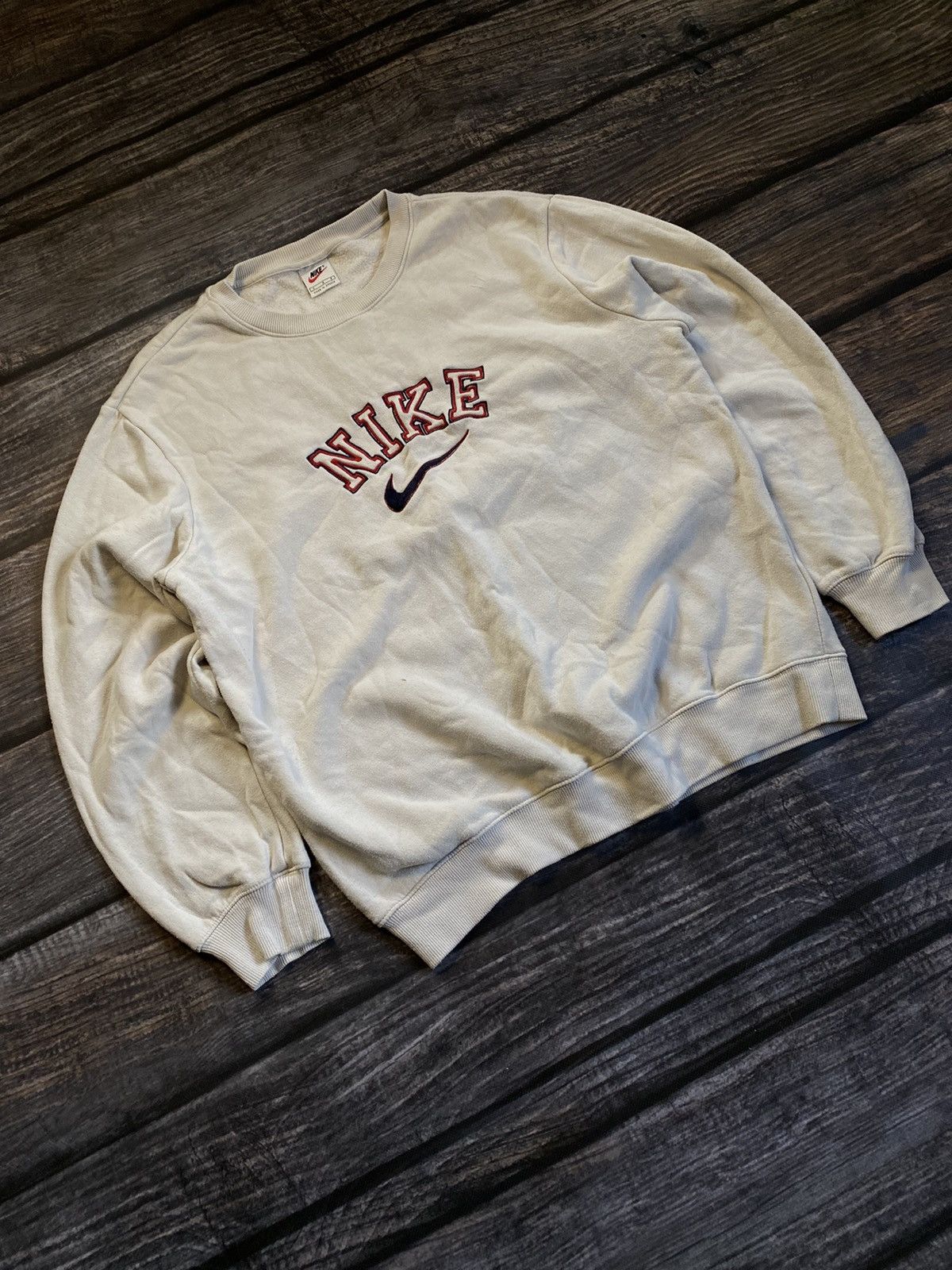 Nike × Vintage ULTRAVINTAGE❗️ NIKE CENTRE LOGO SWEATSHIRT Size US L / EU 52-54 / 3 - 2 Thumbnail