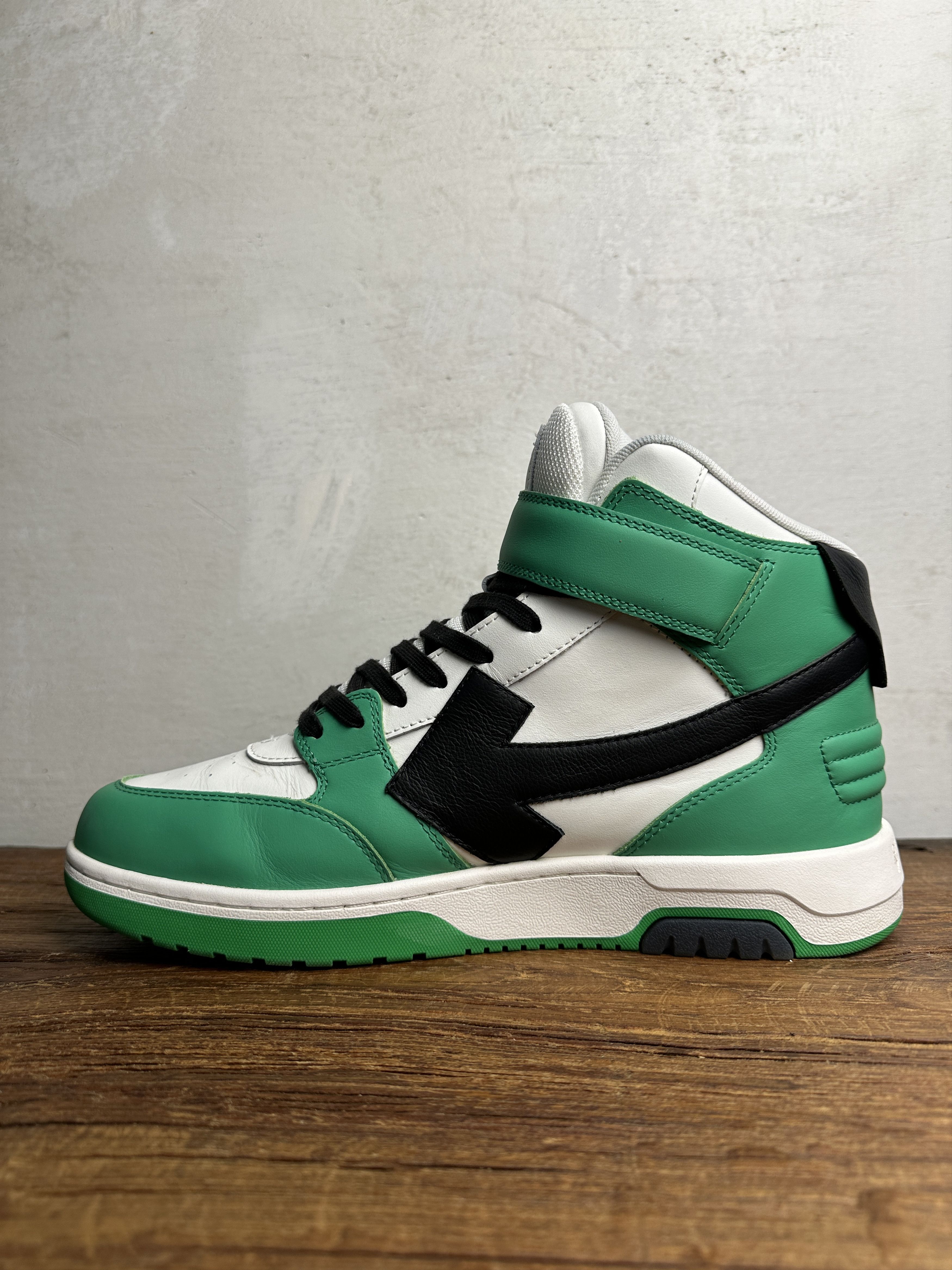 Off-White OFF-WHITE OUT OF OFFICE MID TOP LEA in green Size US 11 / EU 44 - 4 Thumbnail