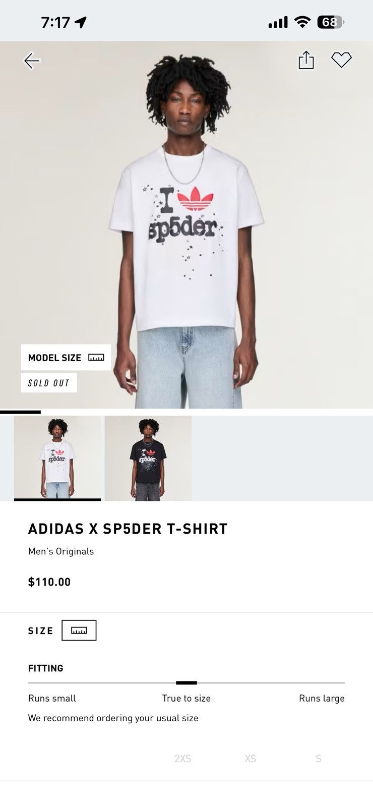 Sp5der Sp5der x Adidas white t-shirt Size US M / EU 48-50 / 2 - 2 Thumbnail