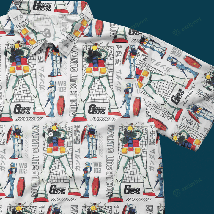 Designer × The Unbranded Brand Mobile Suit Gundam Pattern Button Down Shirt Size US M / EU 48-50 / 2 - 2 Thumbnail