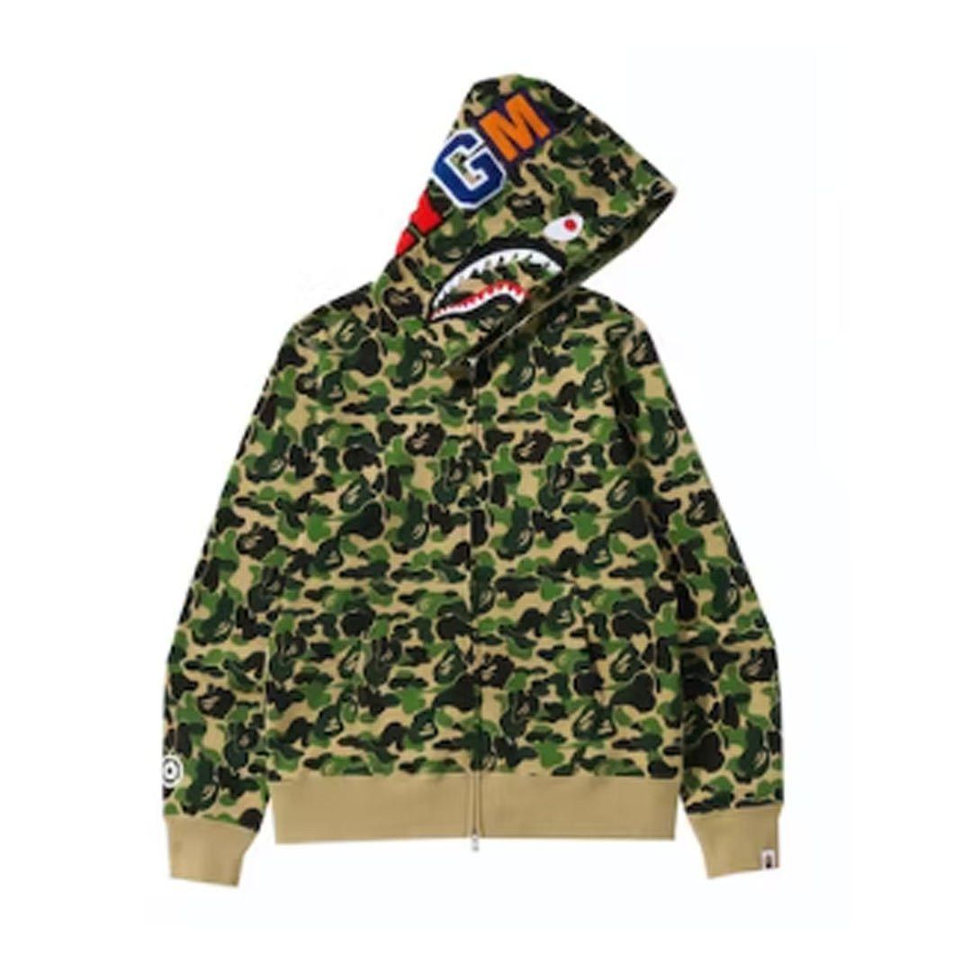 Bape ABC Camo Shark Full Zip Hoodie Green Size US L / EU 52-54 / 3 - 1 Thumbnail