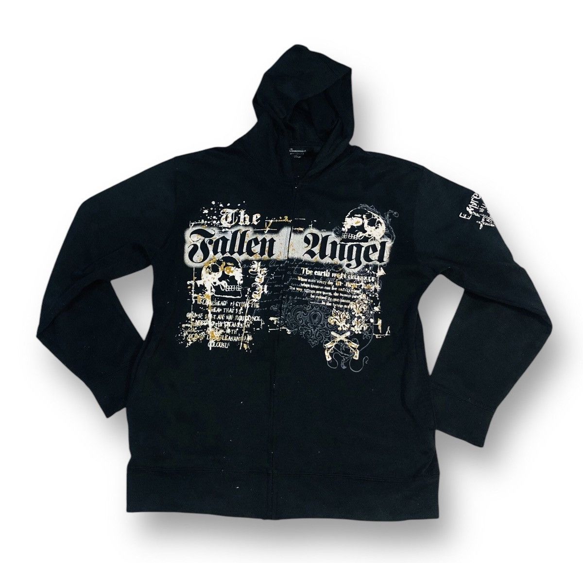 Japanese Brand Beaumere Wording Skull Punk Gothic Sweater (4) Size US M / EU 48-50 / 2 - 1 Thumbnail