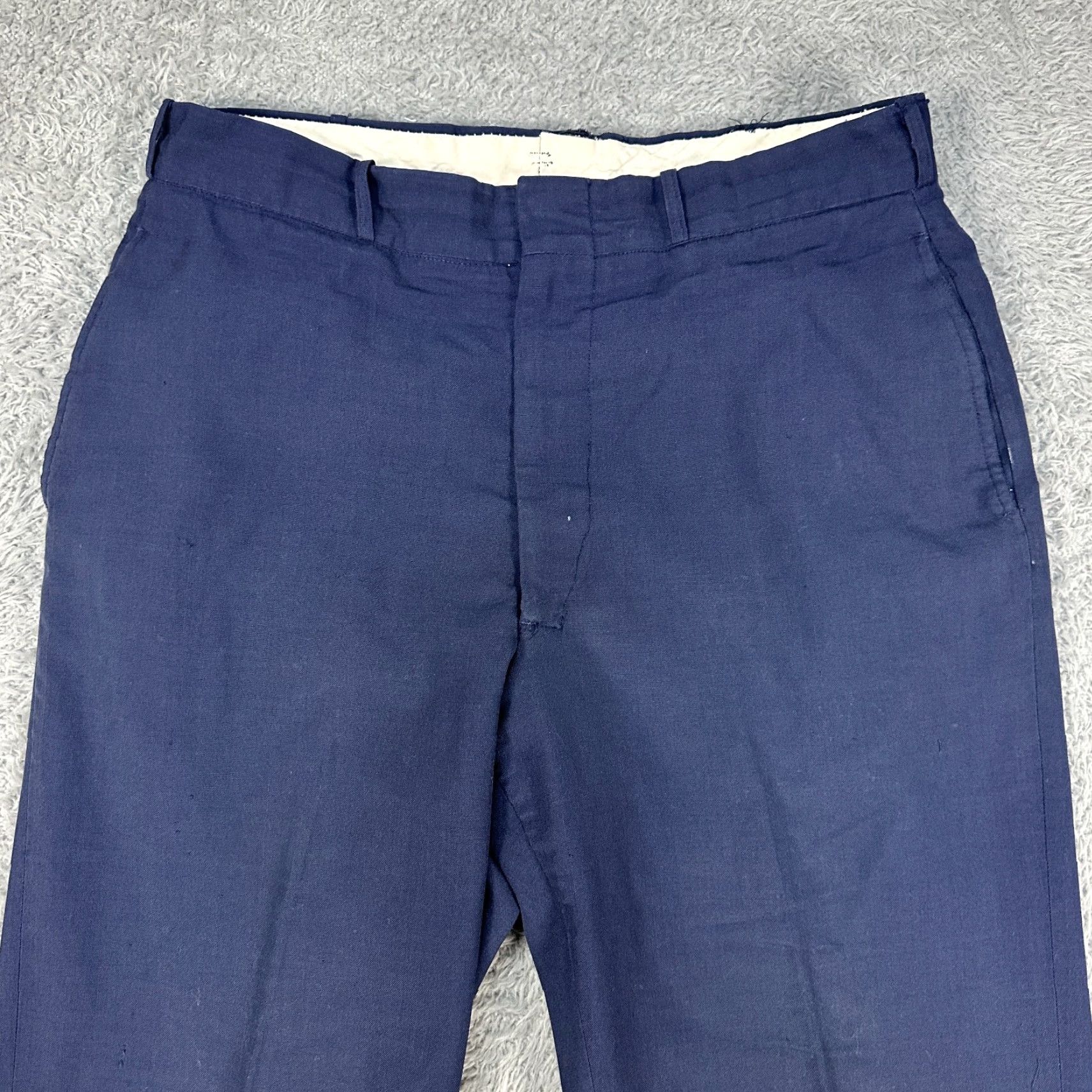Vintage Vintage 60s US Air Force Navy Military Trousers 32x29 1960s True Vintage Dress Pants Mens Blue Wool Wide-Leg Inseam 32"} Size US 30 / EU 46 - 4 Thumbnail