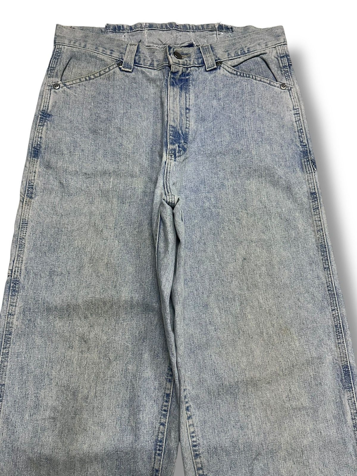 Lee Riveted Lee Baggy Loose Distressed Jeans With Faded Wash Size US 32 / EU 48 - 3 Thumbnail