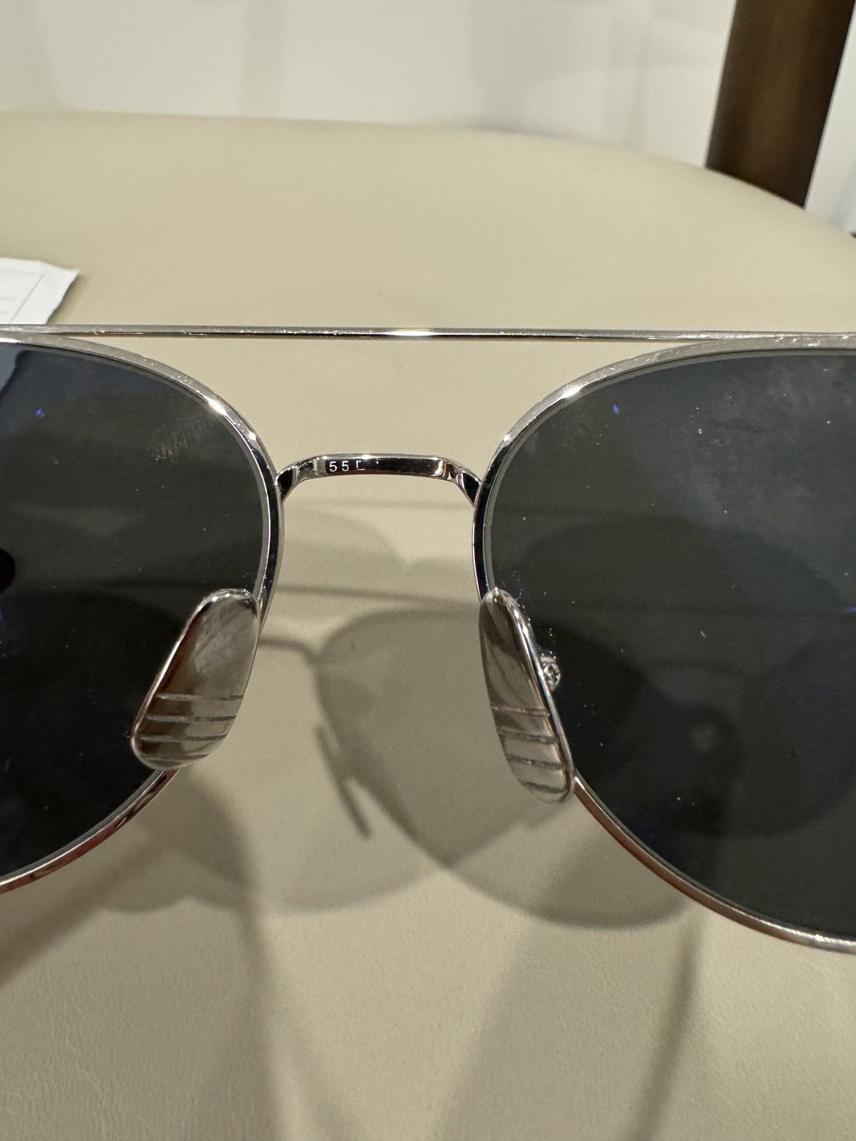Thom Browne Grey Silver AVIATOR SUNGLASSES tb105 Size ONE SIZE - 6 Thumbnail