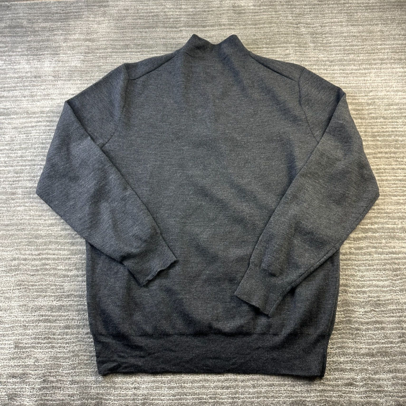Vintage G Fore Sweater Mens XL Gray V-Neck Merino Wool Quarter Zip Slim Golf Pullover Size US XL / EU 56 / 4 - 2 Thumbnail