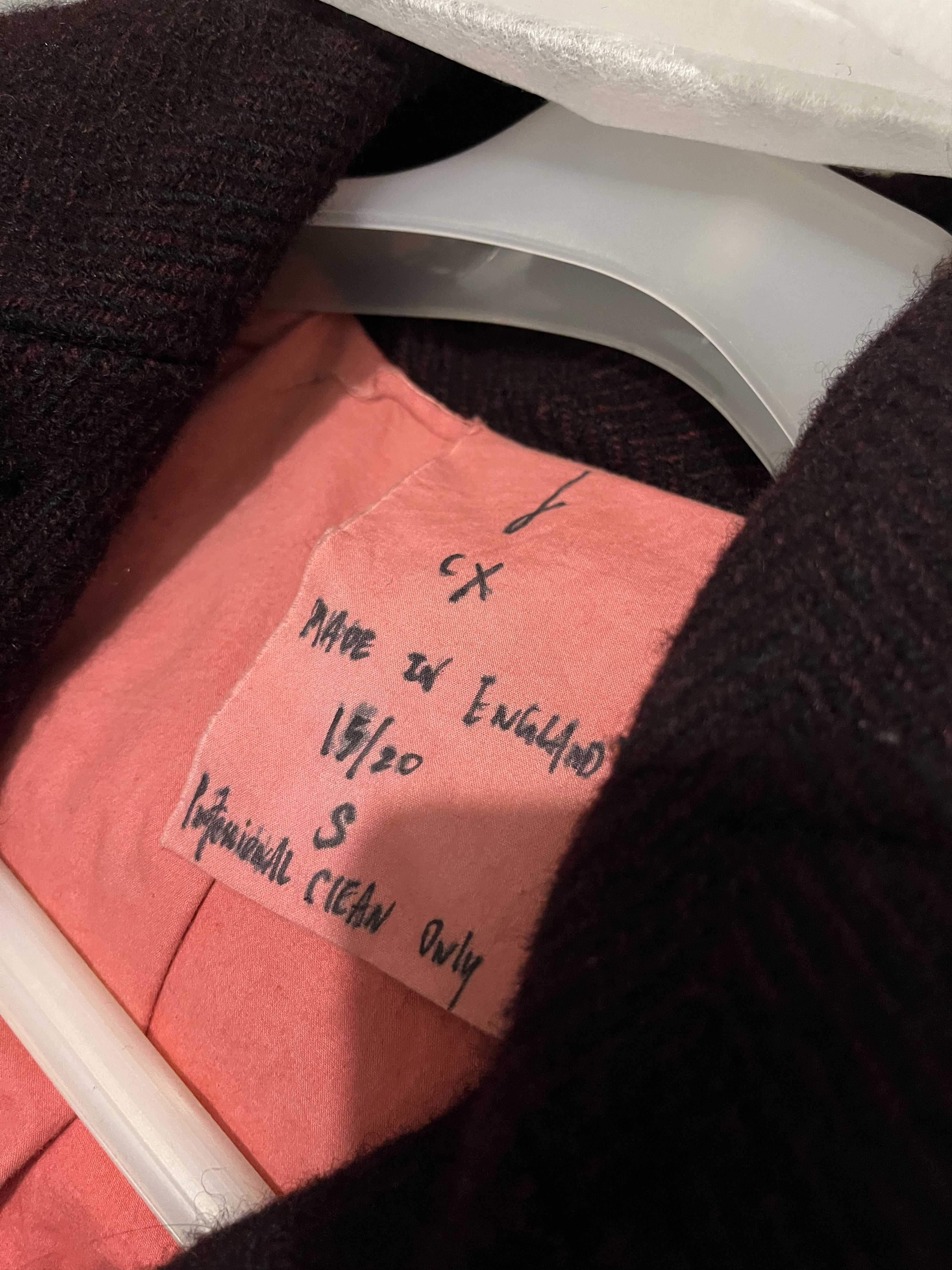 John Alexander Skelton JAS CX hand dyed Irish woolen heringbone great coat. Size US S / EU 44-46 / 1 - 4 Thumbnail