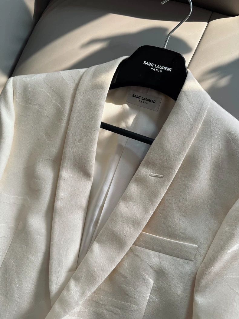 Saint Laurent Paris Saint Laurent Paris White Spring/Summer Poster Jacket-2506 Size US M / EU 48-50 / 2 - 2 Thumbnail