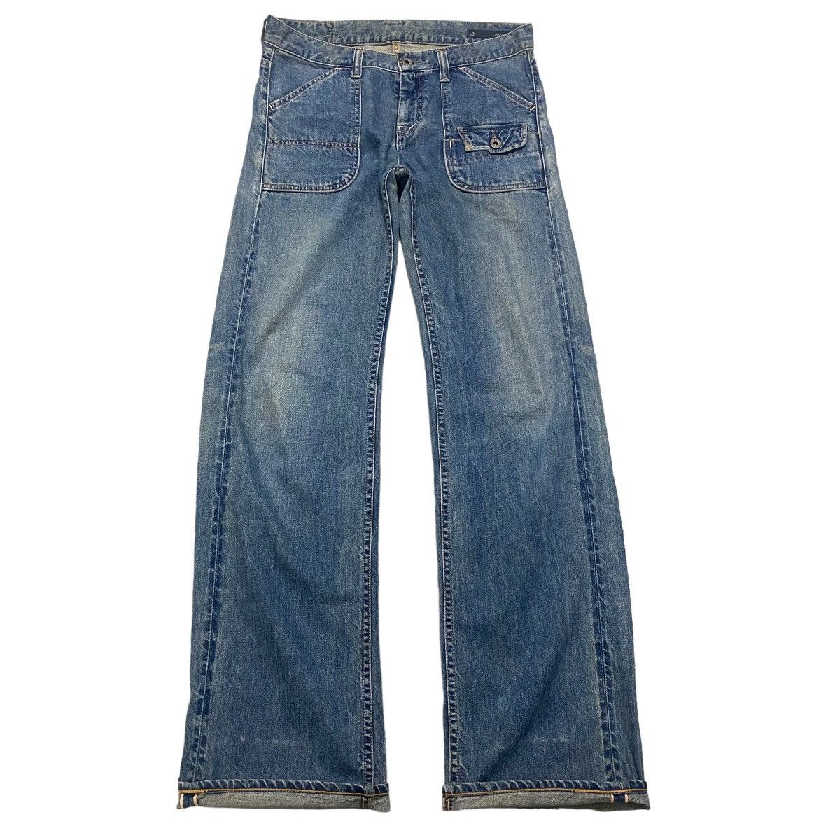 Johnbull Vintage JOHN BULL Denim Selvedge Fatigue Pants Size US 31 - 1 Thumbnail