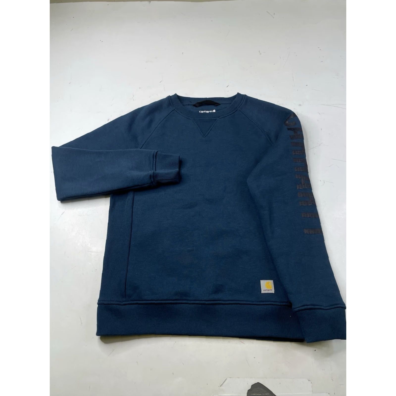 Carhartt Carhartt Sweatshirt Women S Relaxed Raglan Sleeve Logo Crew Neck Blue Cotton Polyester Size S / US 4 / IT 40 - 2 Thumbnail