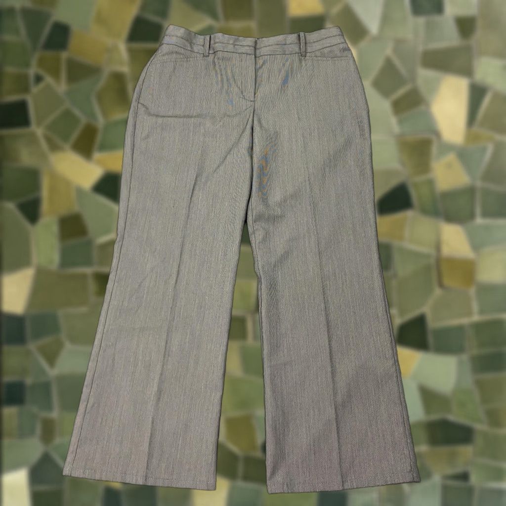 Van Heusen Van Heusen Studio Pants Womens 8 Gray Stretch Dress Slacks Career Office Work Slacks Straight Pockets Wom en Size 30" / US 8 / IT 44 - 1 Thumbnail