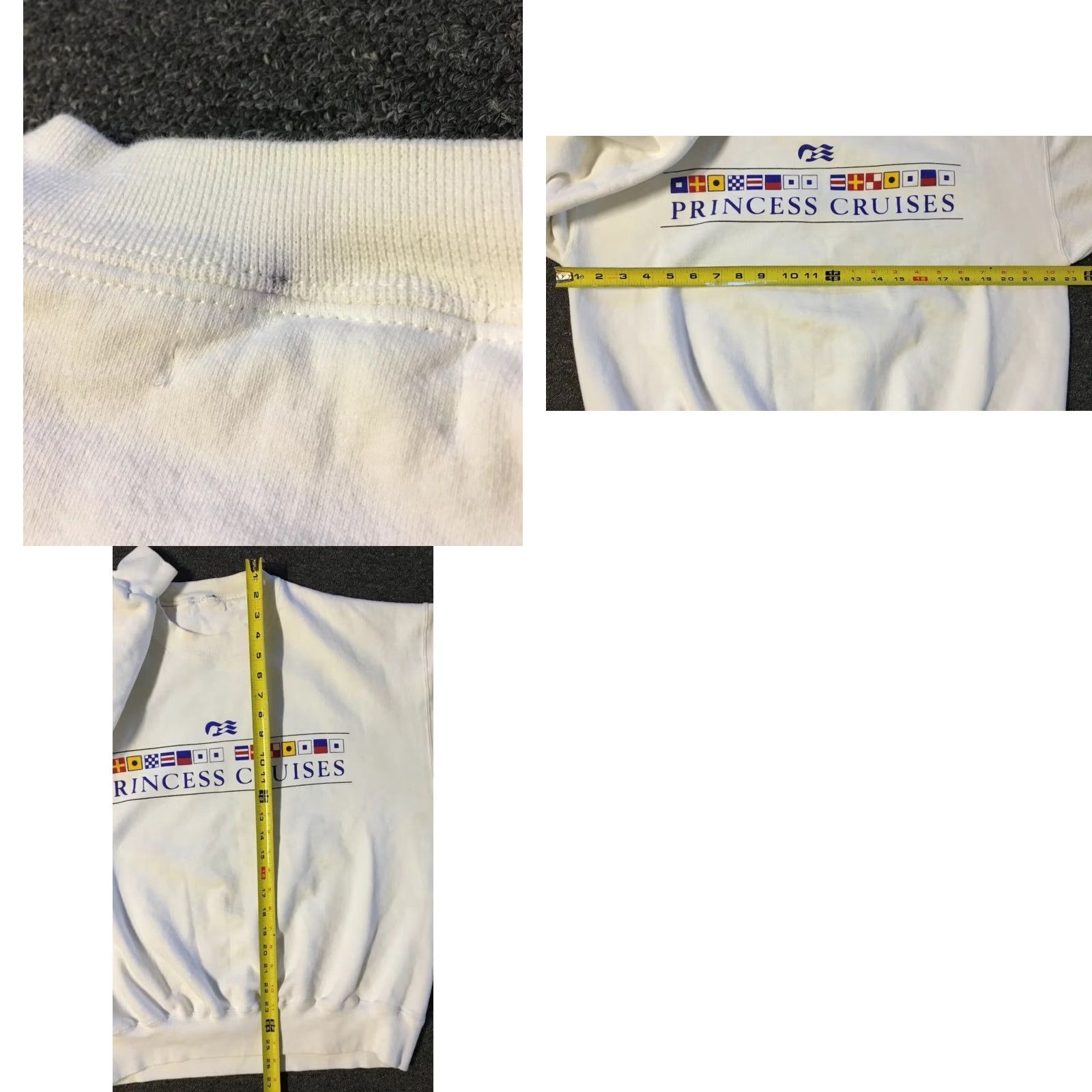 Vintage VINTAGE Princess Cruises Sweatshirt Shirt Men L White 90s Distressed Spellout Flag Grunge USA Size US L / EU 52-54 / 3 - 8 Thumbnail