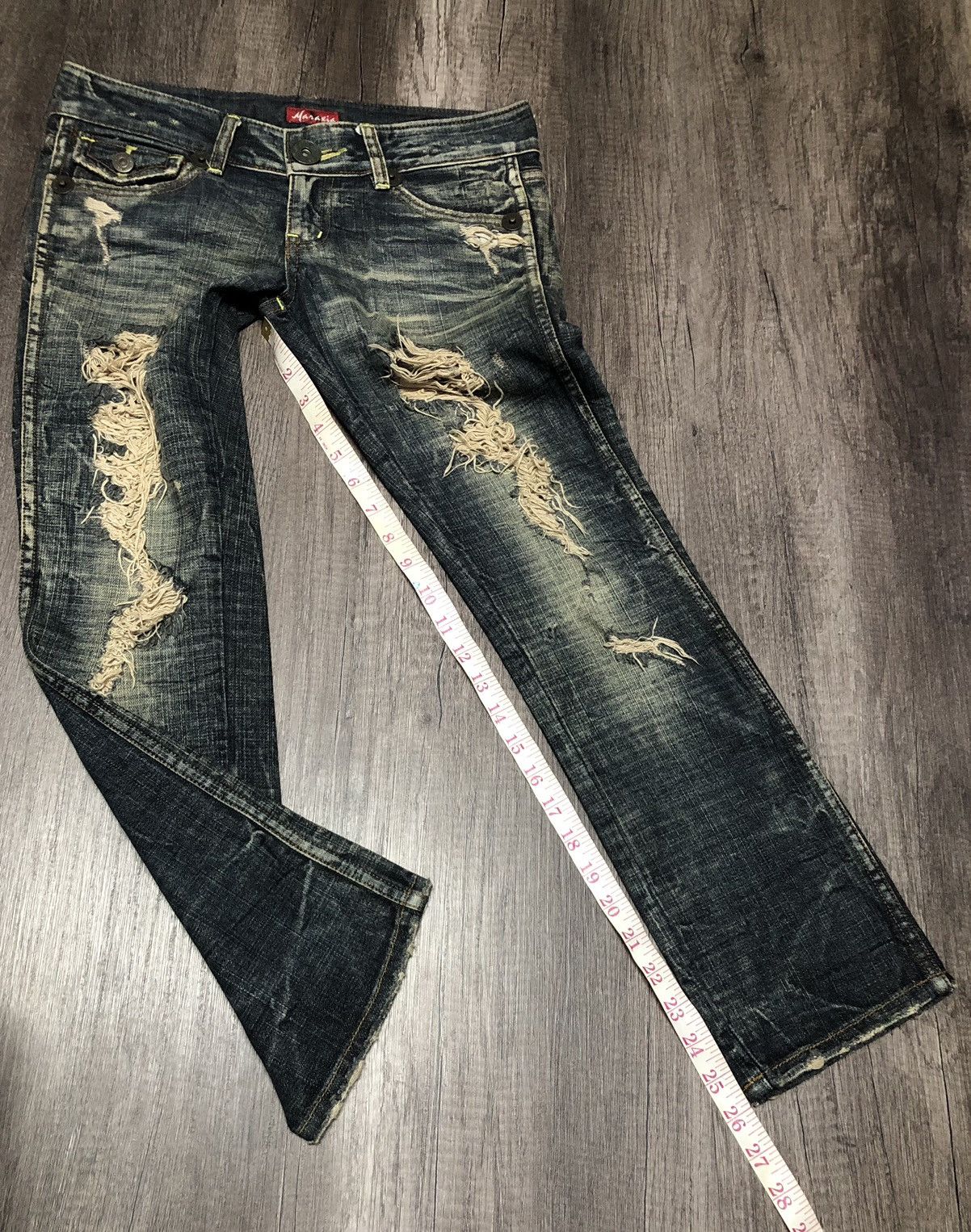 Japanese Brand Maraxia Distressed denim Jeans Size 31" - 18 Thumbnail