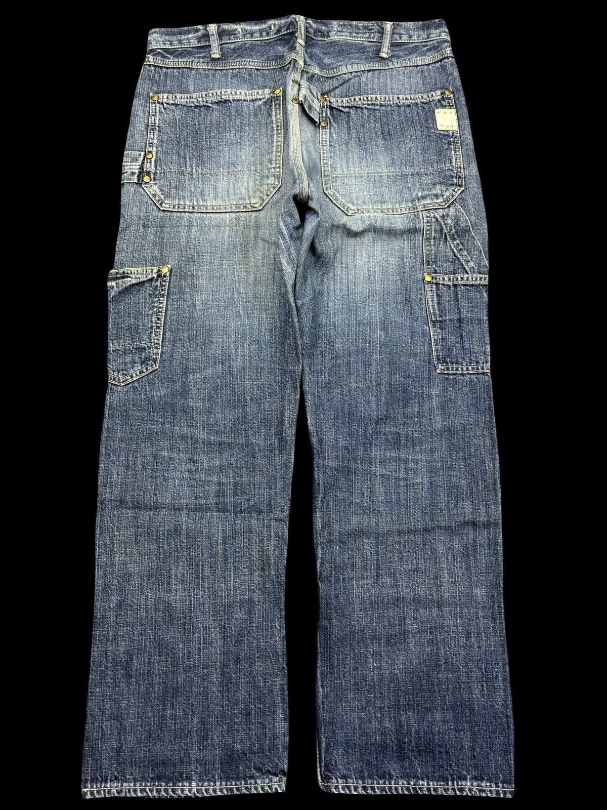 Japanese Brand 💥DOUBLE KNEE💥MEDICAL BRANCH Japan Carpenter Jeans F794 Size US 33 - 2 Thumbnail