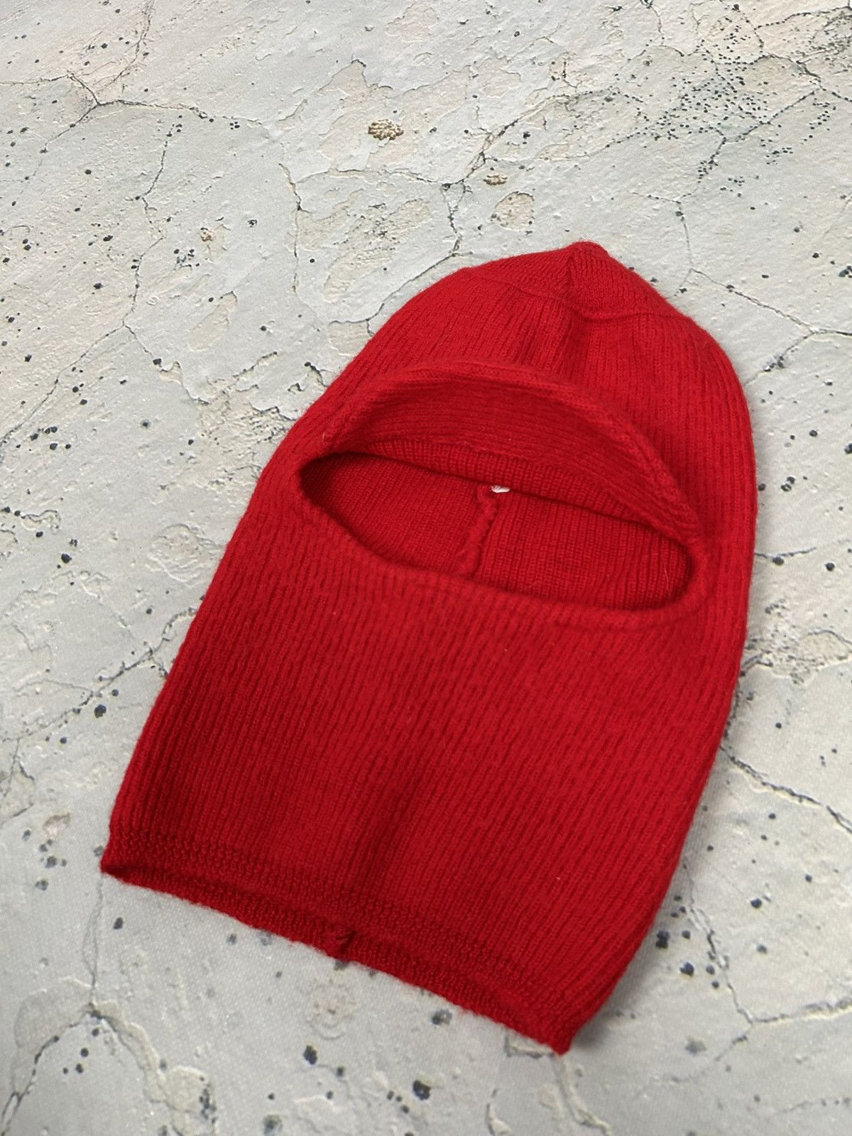 Vintage Vintage Red Balaclava Winter Wool Made in France 90s 80s Size ONE SIZE - 2 Thumbnail