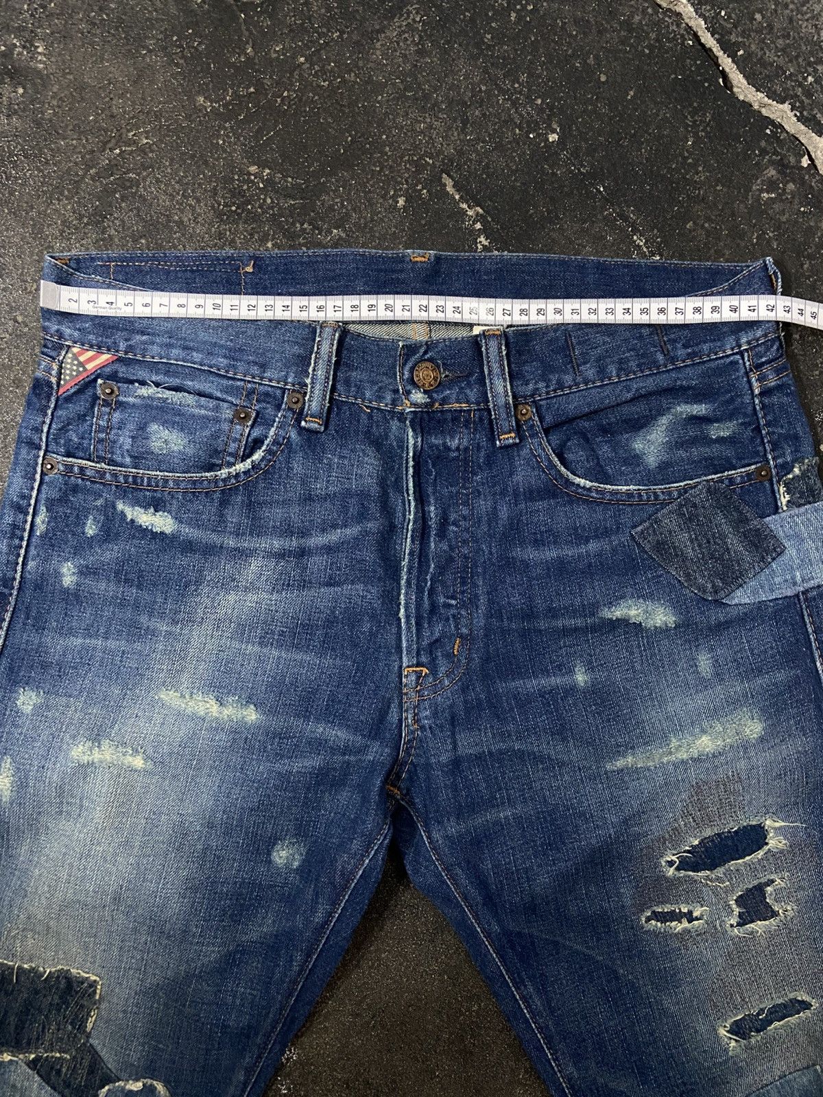 Denim & Supply Ralph Lauren Denim & Supply Ralph Lauren Distressed Denim Patchwork Jeans Size US 32 / EU 48 - 19 Thumbnail