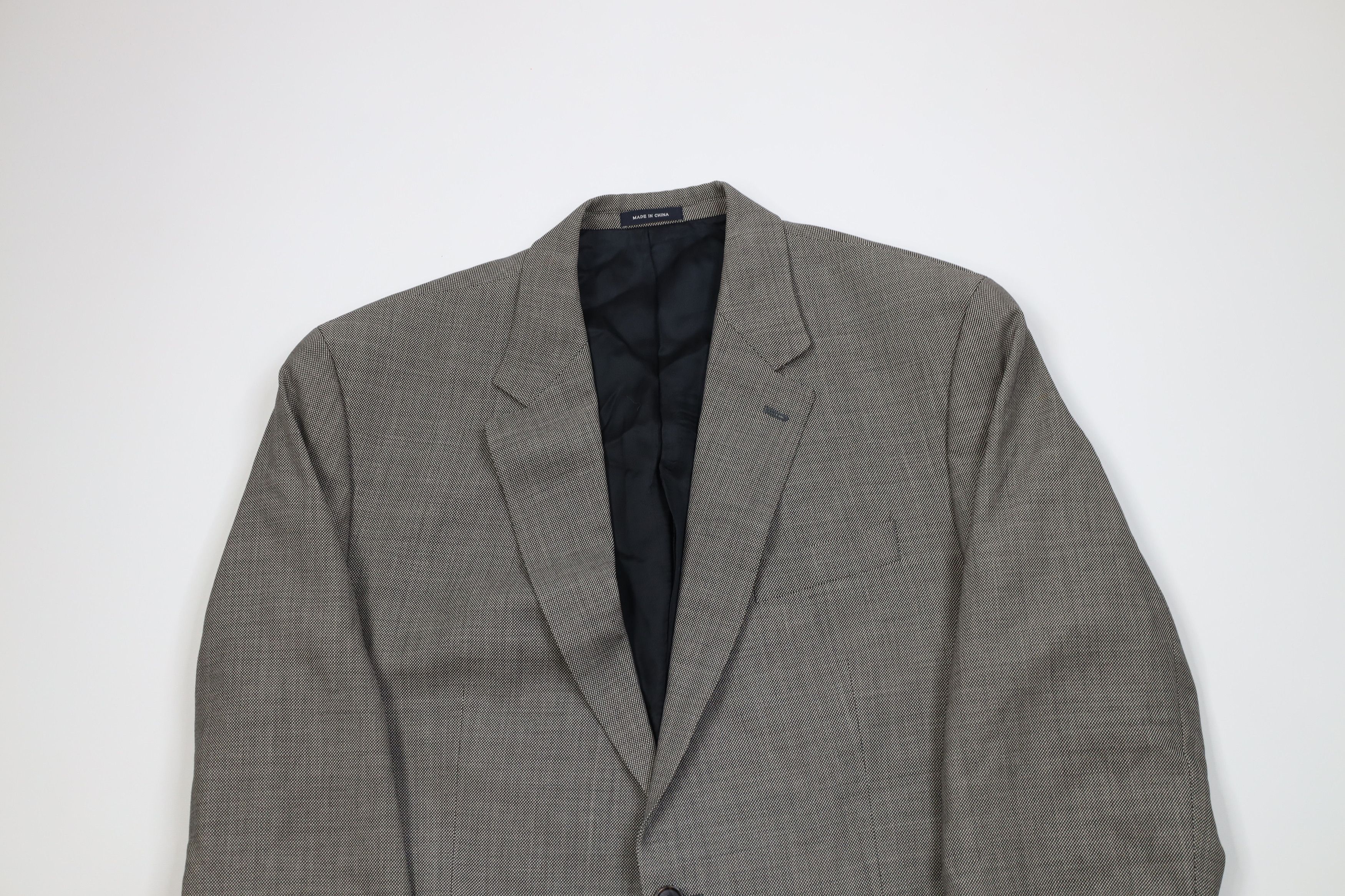 Vintage Ralph Lauren 3 Piece Wool Knit Suit Wedding Polka Dot Size 46L - 3 Thumbnail