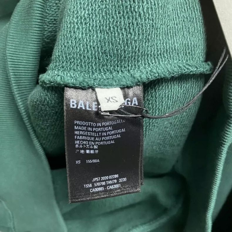 Balenciaga Balenciaga Hoodie with printed logo on green back Size US XS / EU 42 / 0 - 4 Thumbnail