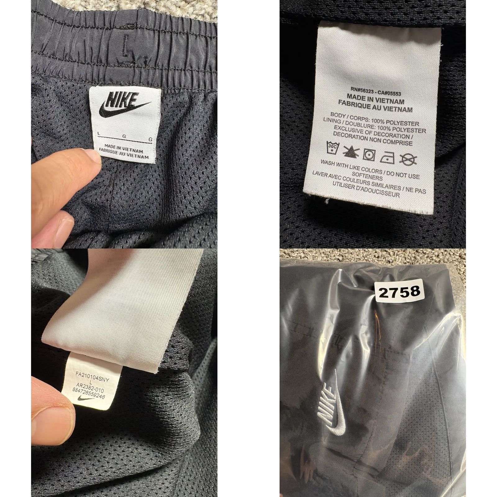 Nike Nike Woven Flow Shorts Mens Large Black Size US 33 - 8 Thumbnail