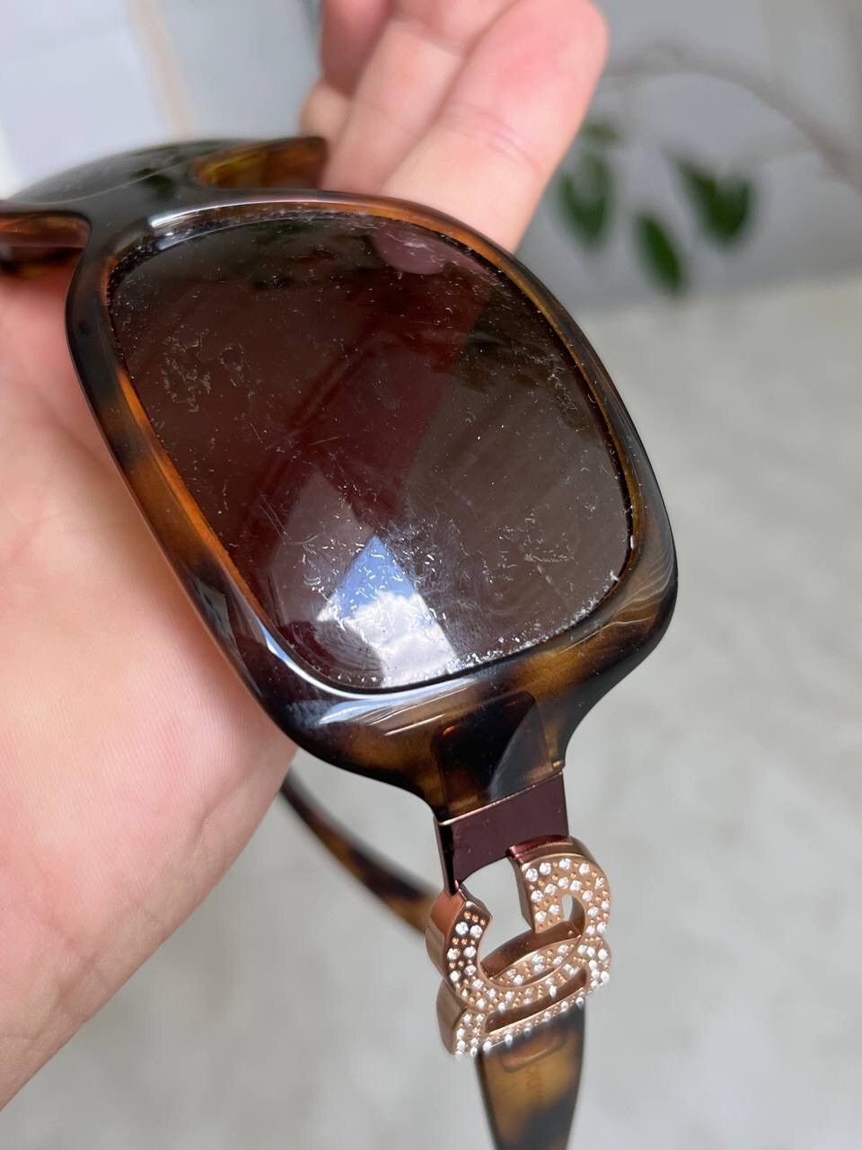 Dolce & Gabbana × Vintage Y2K Dolce & Gabbana Sunglasses Rhinestone Strass 2000s Wrap Size ONE SIZE - 6 Thumbnail