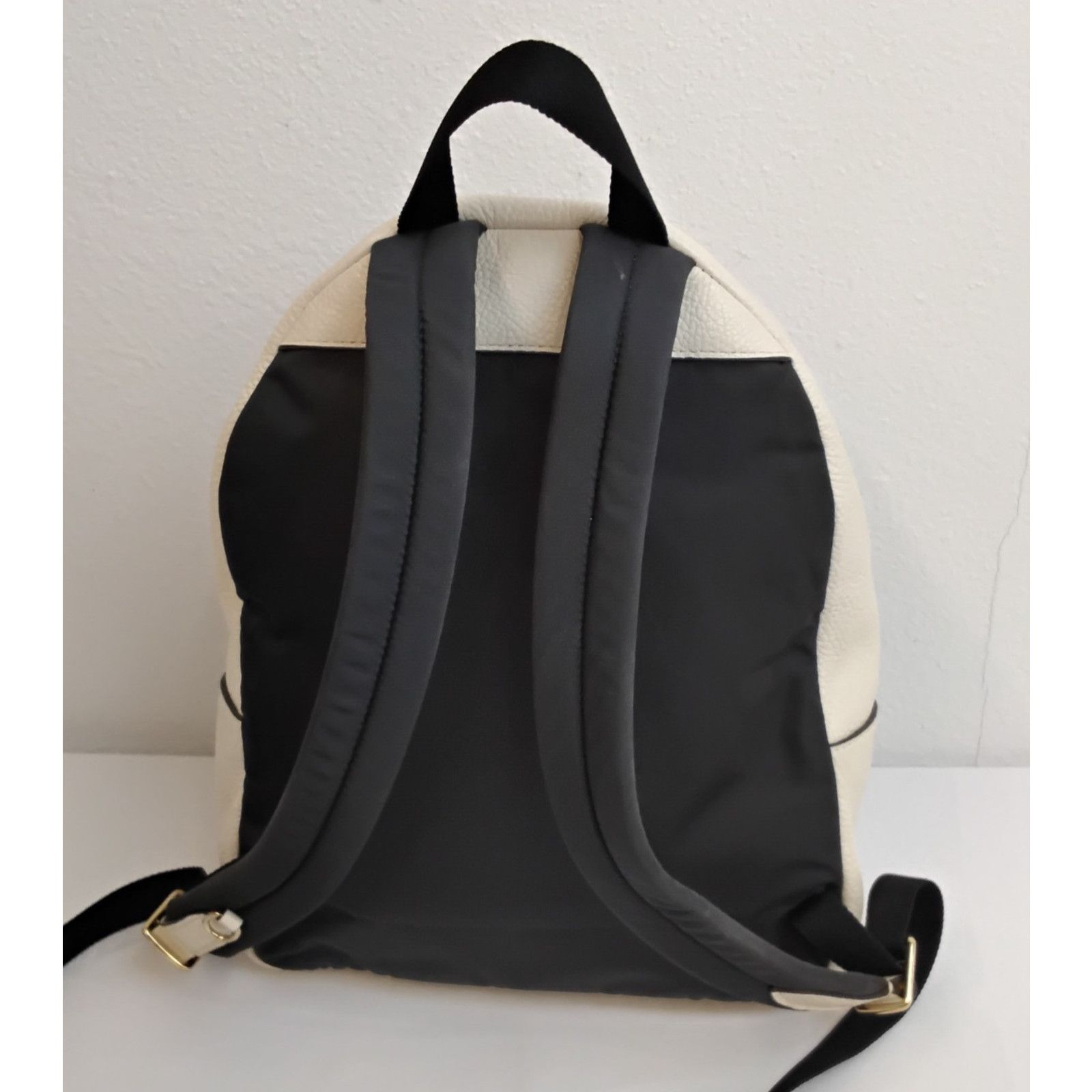 Coach Coach Charlie Mini Backpack Cream Pebbled Leather Black Trim Size ONE SIZE - 6 Thumbnail