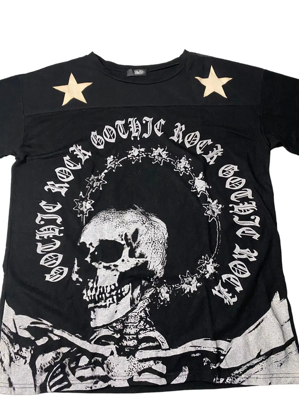 If Six Was Nine 2000's Glad News Star Skull Cross Shirt Size US XL / EU 56 / 4 - 3 Thumbnail