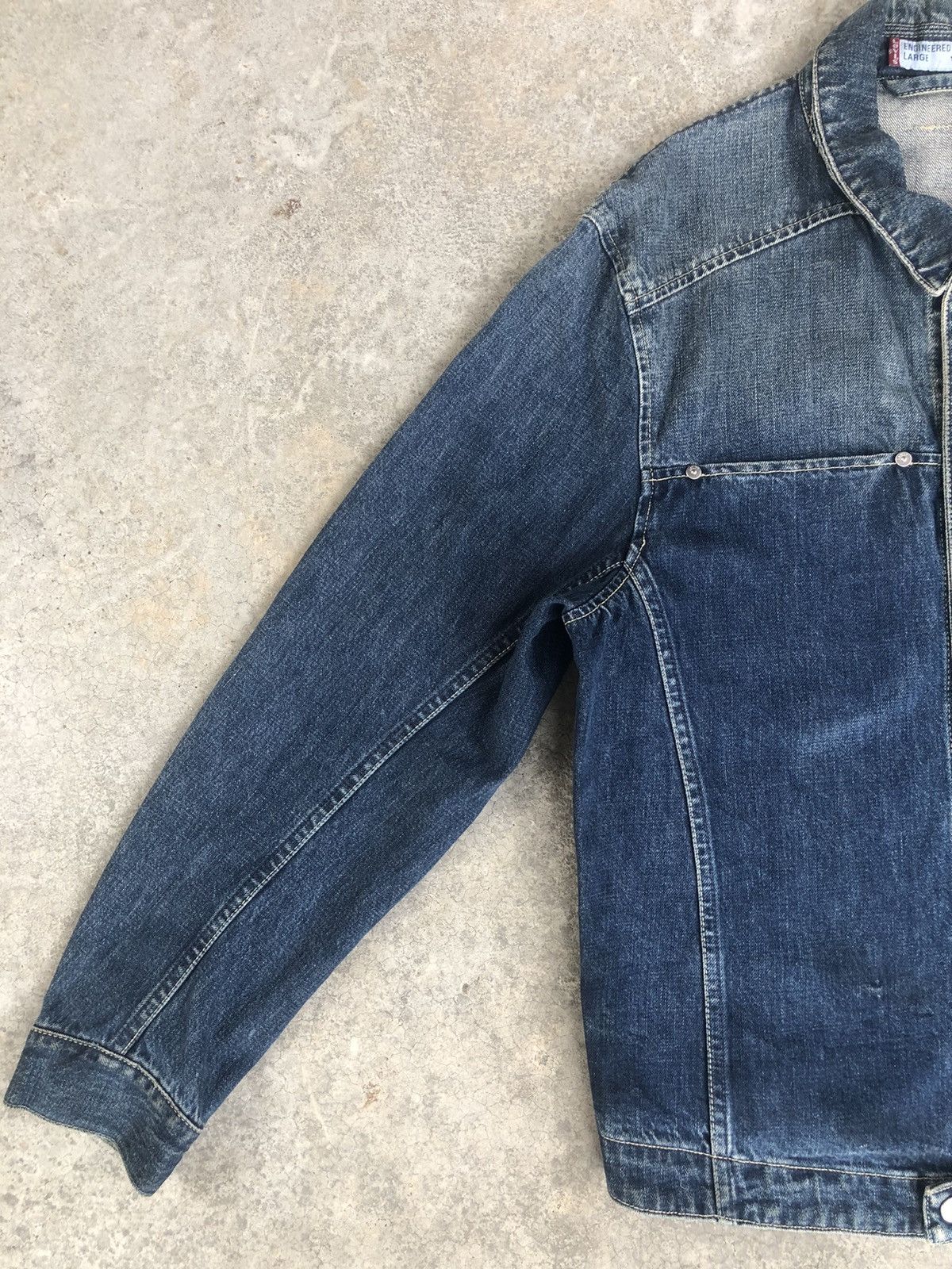 Levi's Y2k Levis Engineered Type 1 Denim Jacket Distressed Size US L / EU 52-54 / 3 - 3 Thumbnail