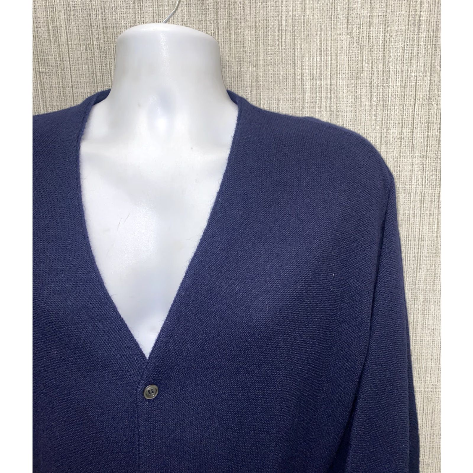 Vintage Vtg Arnold Palmer Mens Blue Acrylic USA Made Cardigan Sweater Size L Size US L / EU 52-54 / 3 - 2 Thumbnail