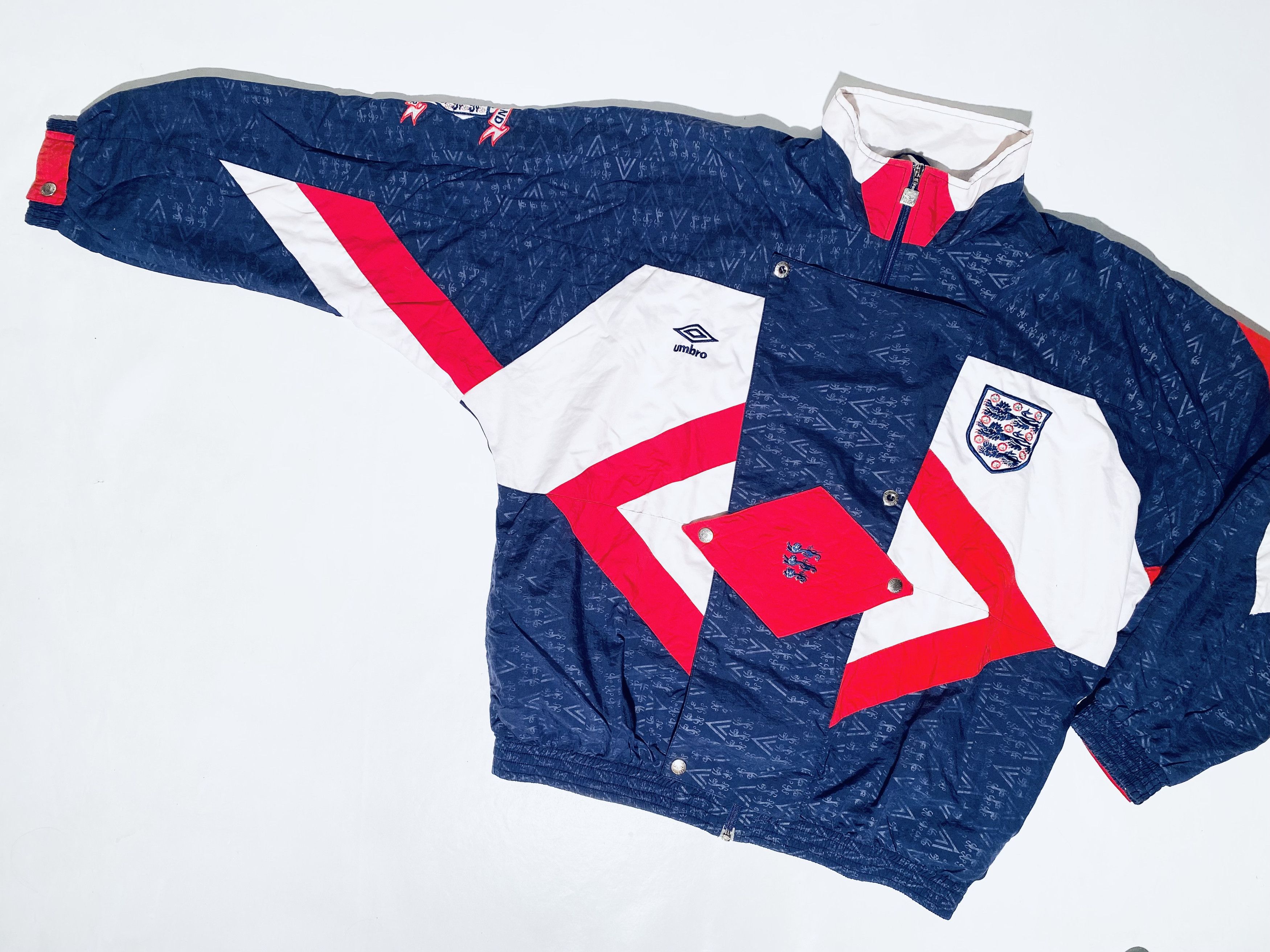 Umbro England Training Full Tracksuit 1990 / 1992 90/92 Size US L / EU 52-54 / 3 - 5 Thumbnail