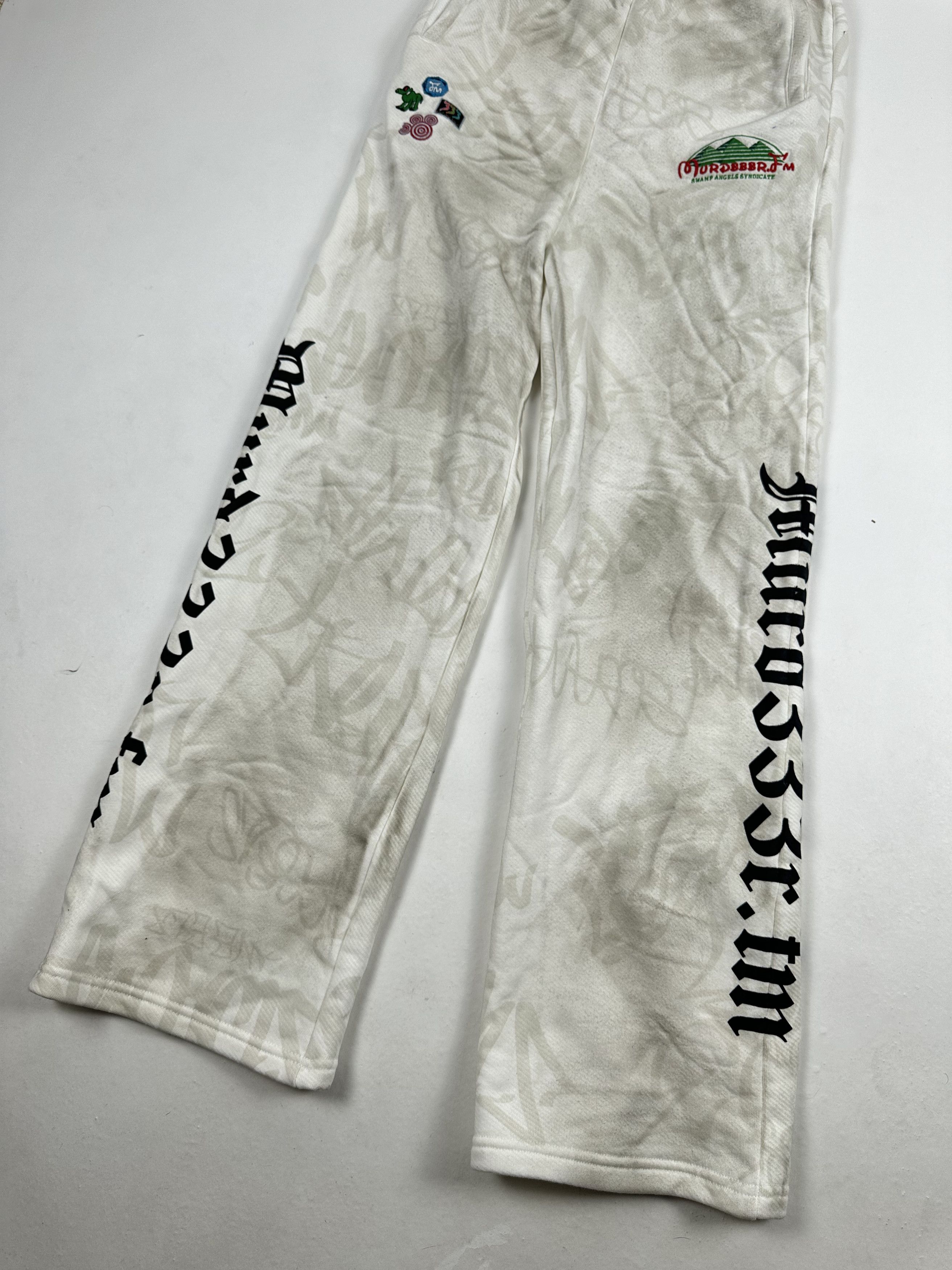 murd333r.fm Murd333r White Sweatpants (ComplexCon Exclusive) Size US 32 / EU 48 - 2 Thumbnail