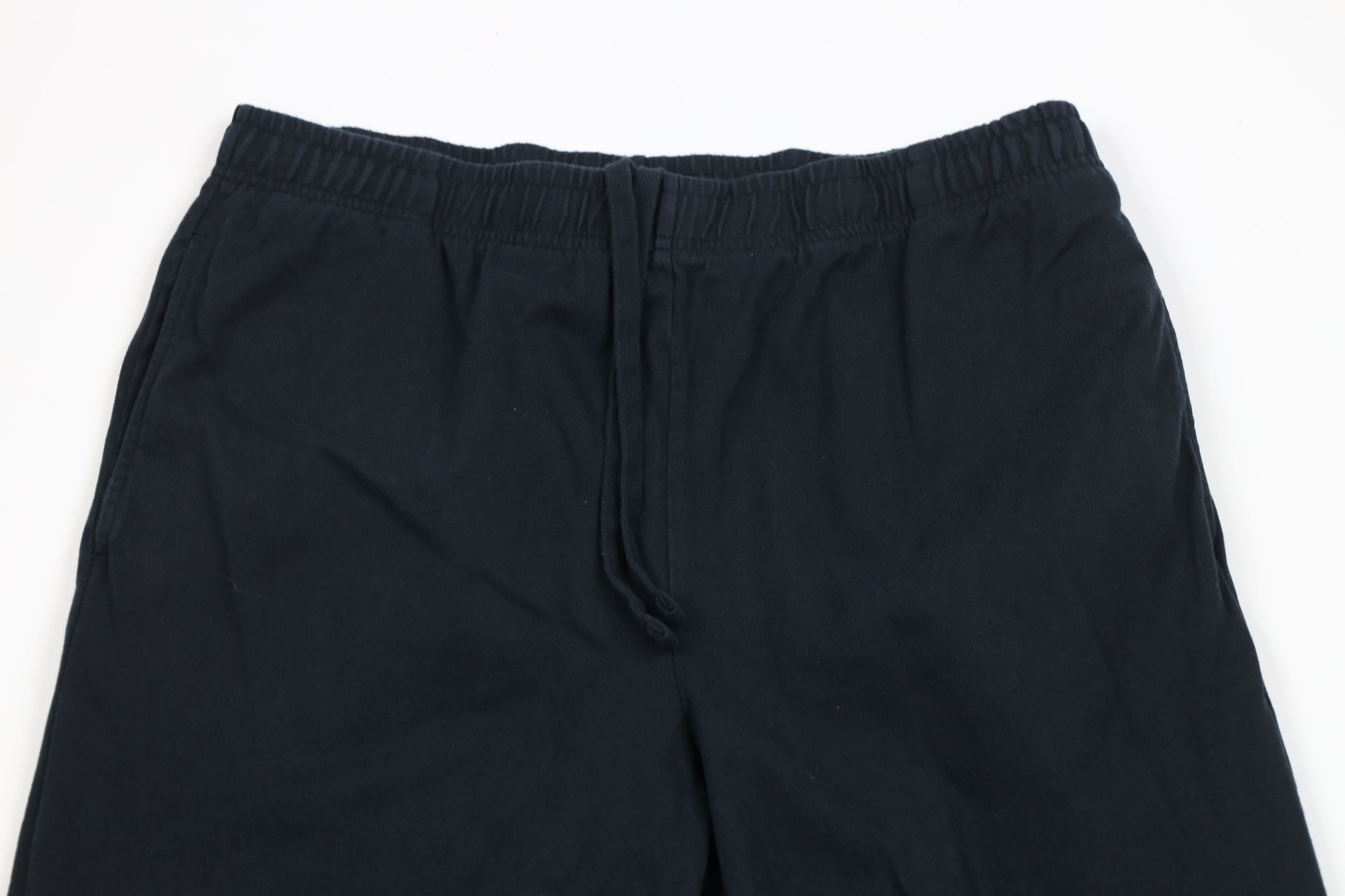 Lands' End × Vintage Vintage 90s Lands End Blank Wide Leg Sweatpants Pants Black Size US 36 / EU 52 - 2 Thumbnail