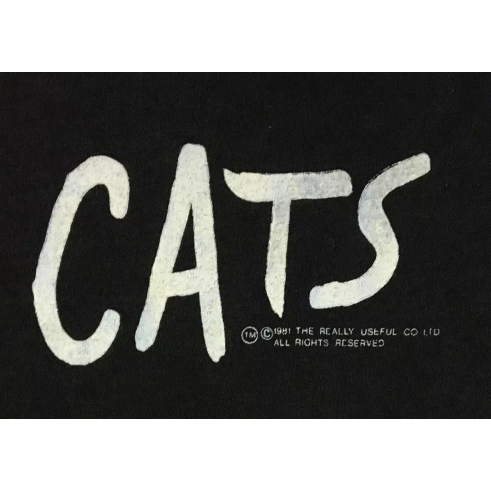Vintage VINTAGE Cats Musical 80s Shirt Broadway S Black Short Sleeve Men Rock Grunge Acting Jane Broadway 80s USA Singer Actress | Single Stitch Shirt Mens S Size US S / EU 44-46 / 1 - 4 Thumbnail
