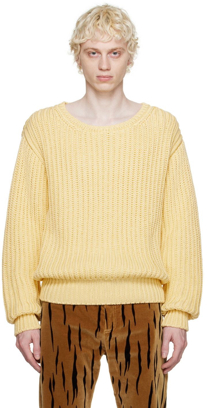 Bally 1050USD 3-gauge rib knit cotton sweater. Size US L / EU 52-54 / 3 - 1 Thumbnail