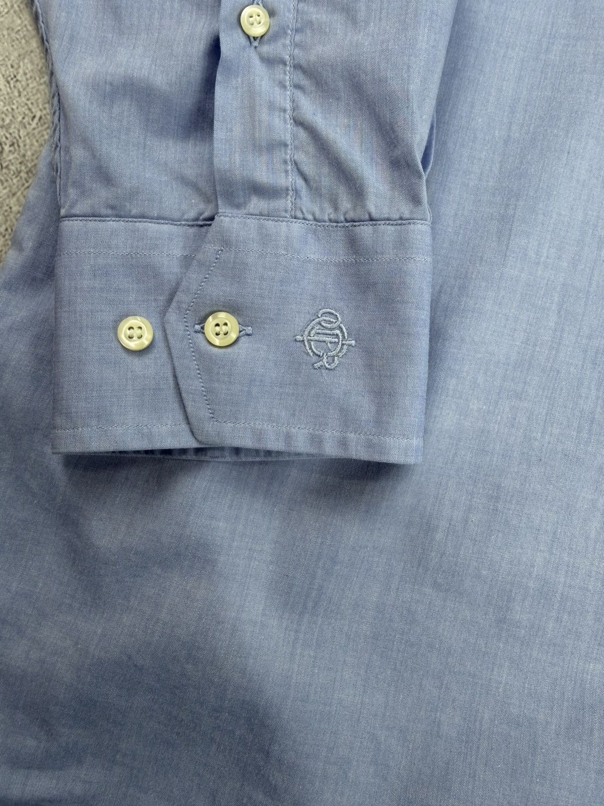 Dior Christian Dior Cotton Long Sleeve Shirt Blue Size 17 43-5 Size US XXL / EU 58 / 5 - 4 Thumbnail