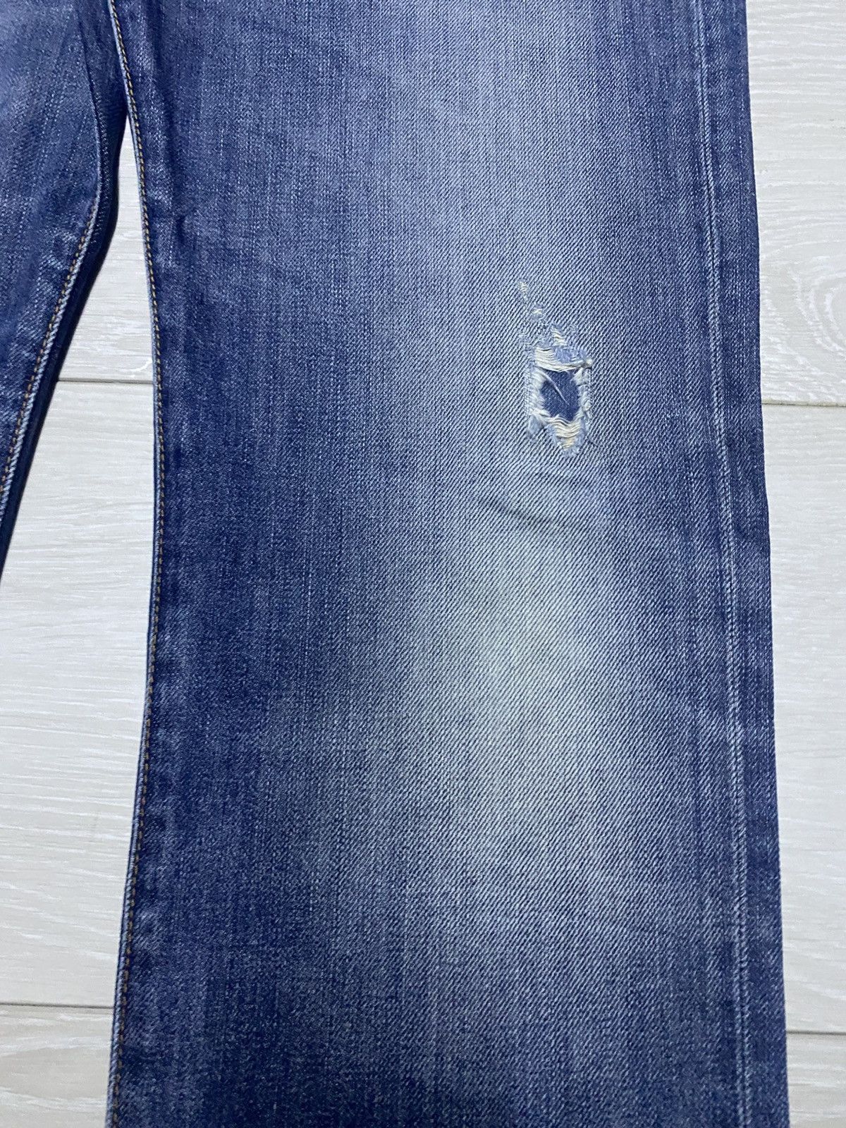 Ring Milano Vintage Ring Milano Blue Wash Distressed Skinny Jeans Size US 31 - 12 Thumbnail