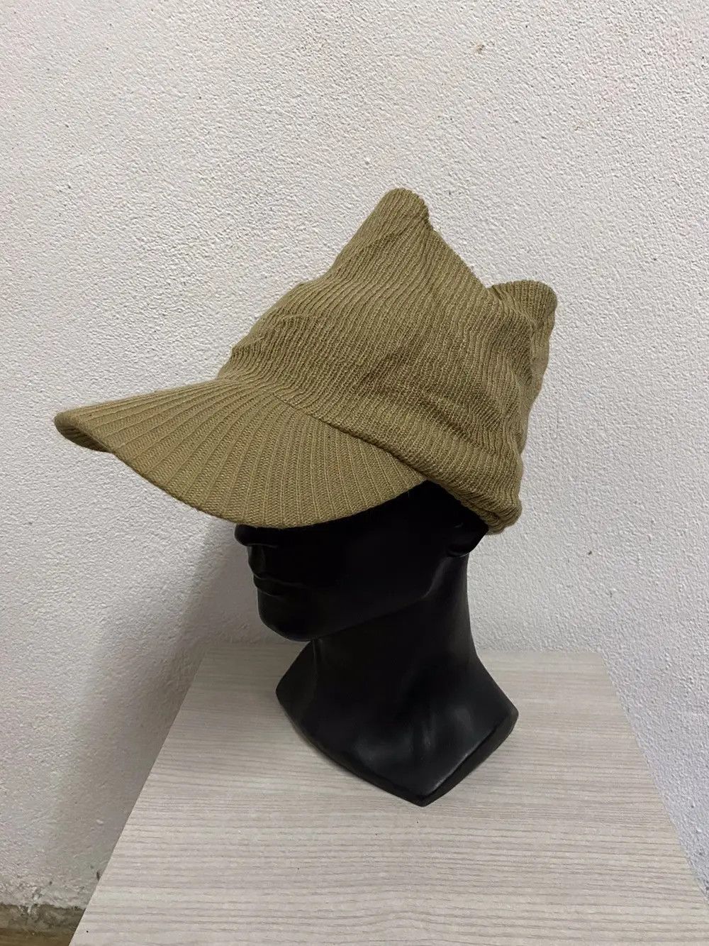 Japanese Brand × Vintage Vintage Hang Over Visor Plain Beanie Hat Size ONE SIZE - 2 Thumbnail