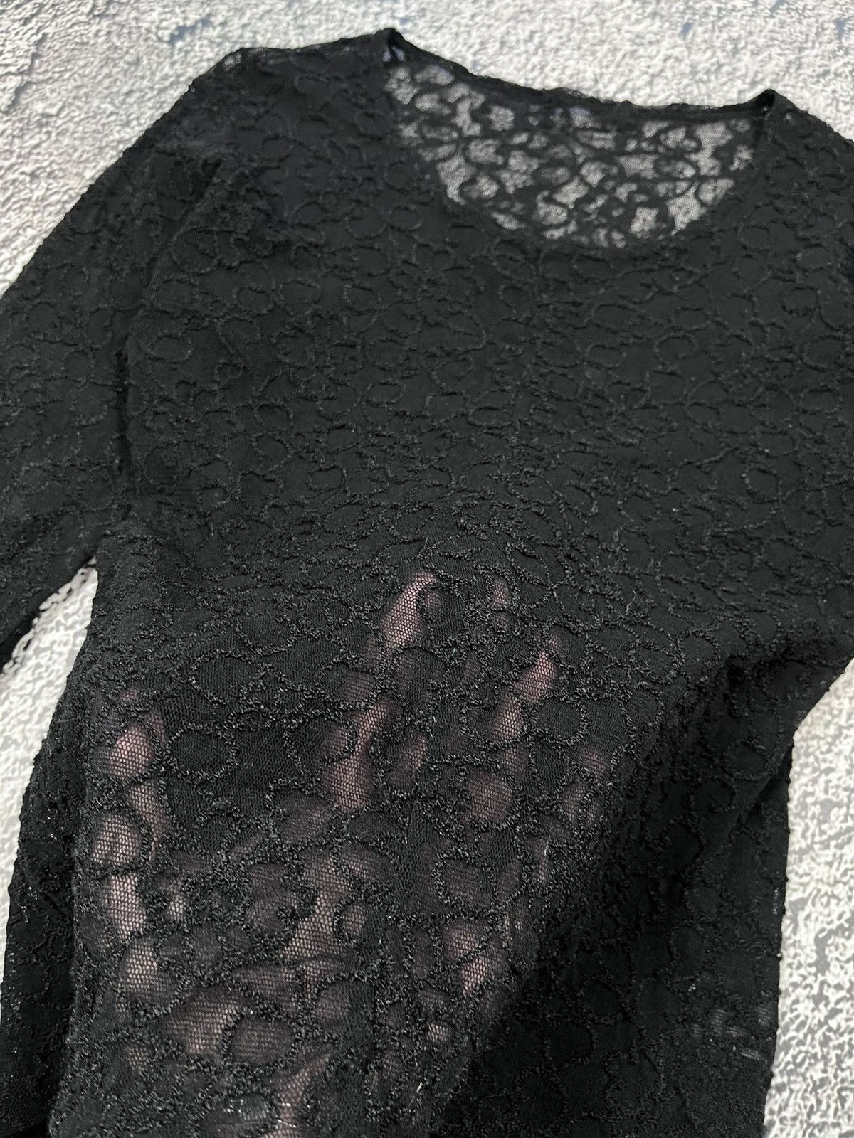Vintage Cop Copine Style Vintage Y2k Mesh Embroidered Top Size S / US 4 / IT 40 - 5 Thumbnail