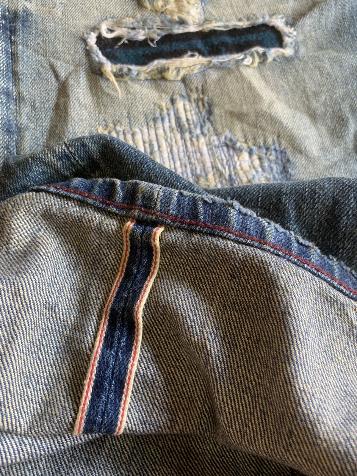 Cult Of Individuality 💥Crazy CULT of INDIVIDUALITY PATCHWORK SASIKO SELVAGE JEANS Size US 44 / EU 60 - 11 Thumbnail