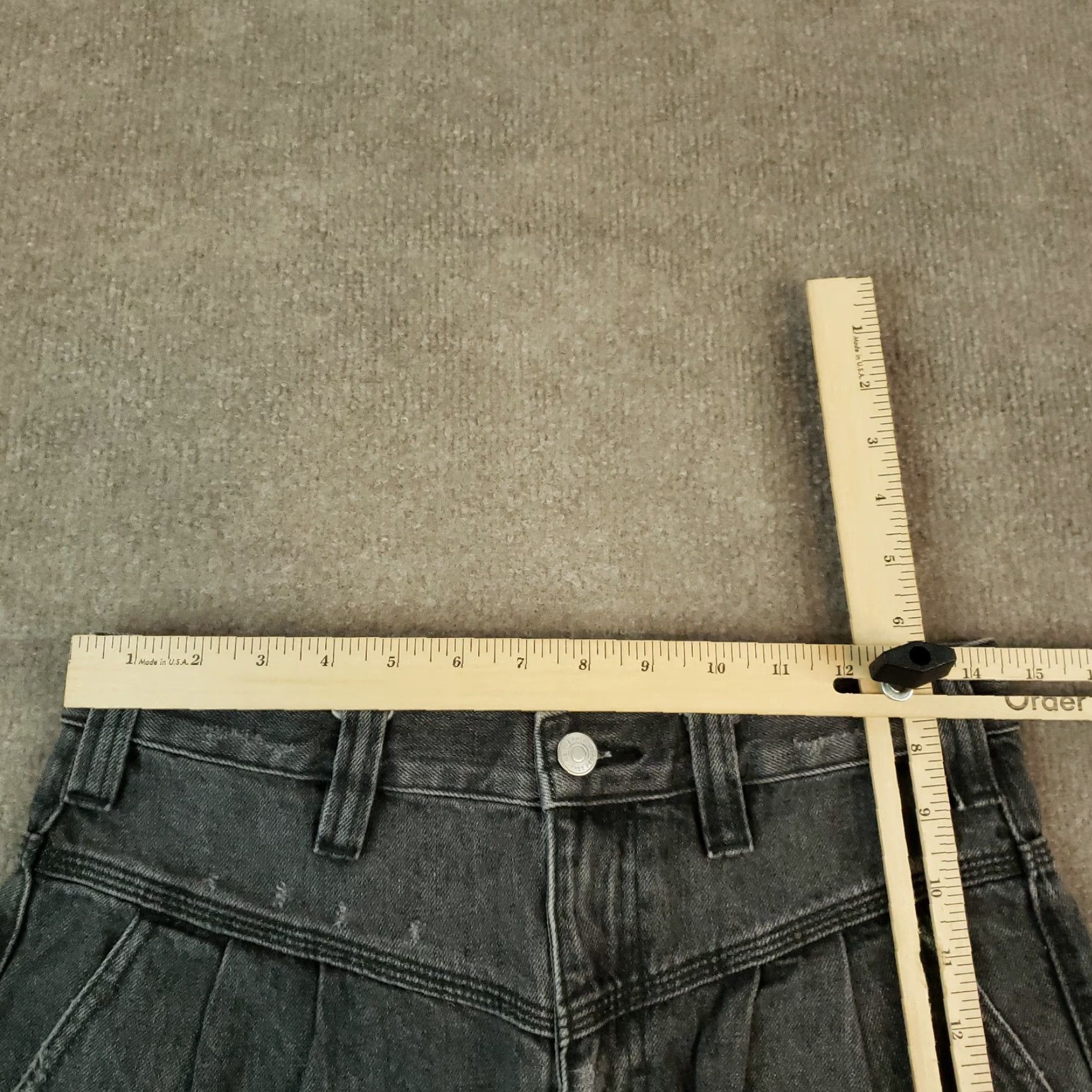 Vintage We The Free High Waisted Gray Denim Skirt Women's Size 26 Short Mini Casual Size 26" / US 2 / IT 38 - 5 Thumbnail