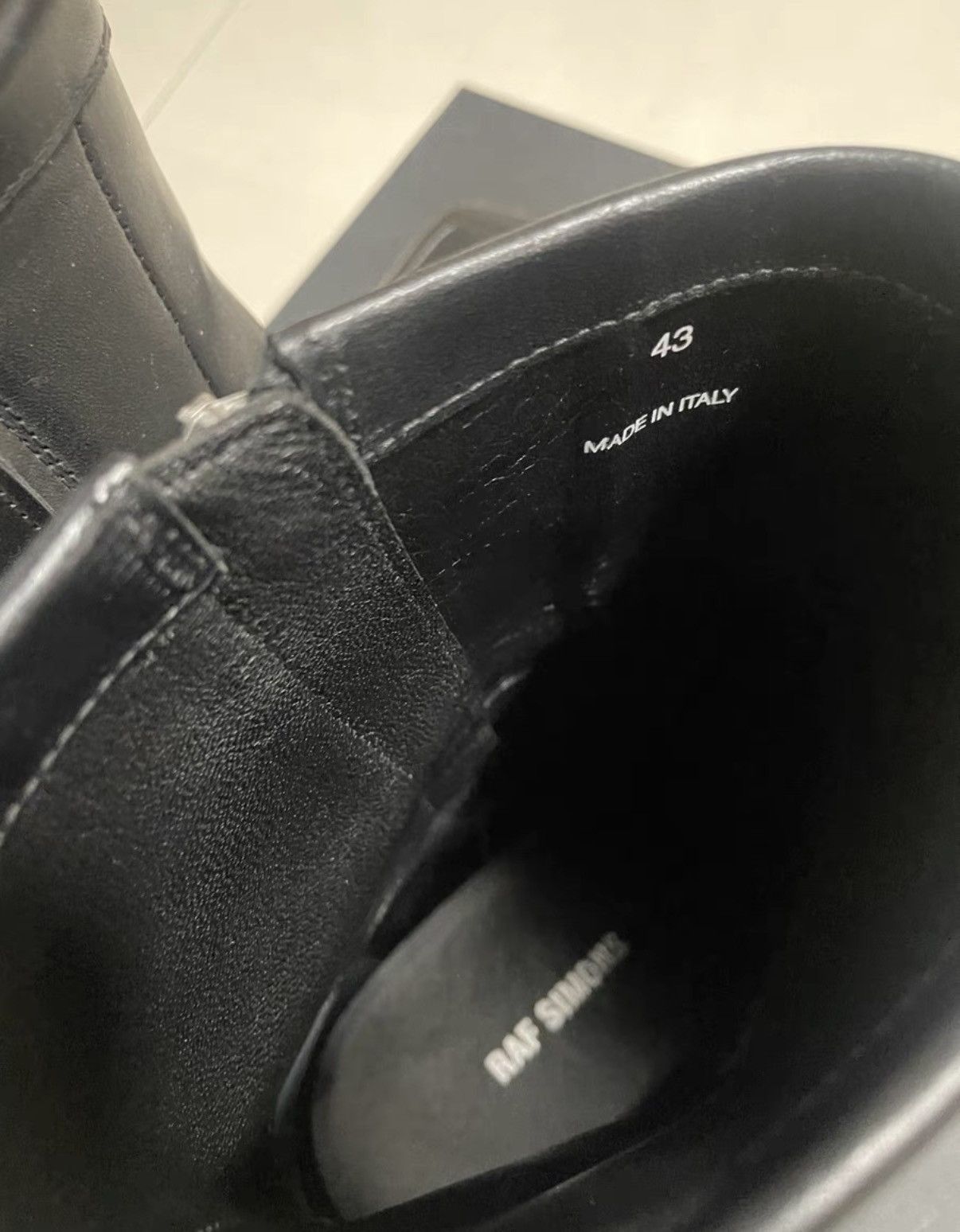 Raf Simons Raf Simons 22FW Square Toe Wedge Leather Ankle Boots Size US 9.5 / EU 42-43 - 5 Thumbnail