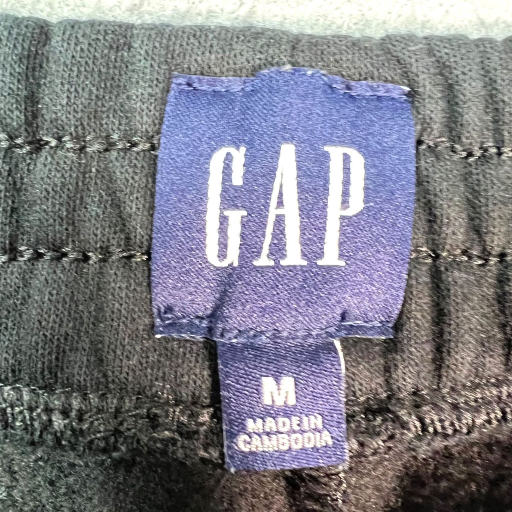 Gap Gap Mens Black Wide-Leg Pants with Beige Side Stripes Elastic Waist M Colored? Size US 31 - 3 Thumbnail