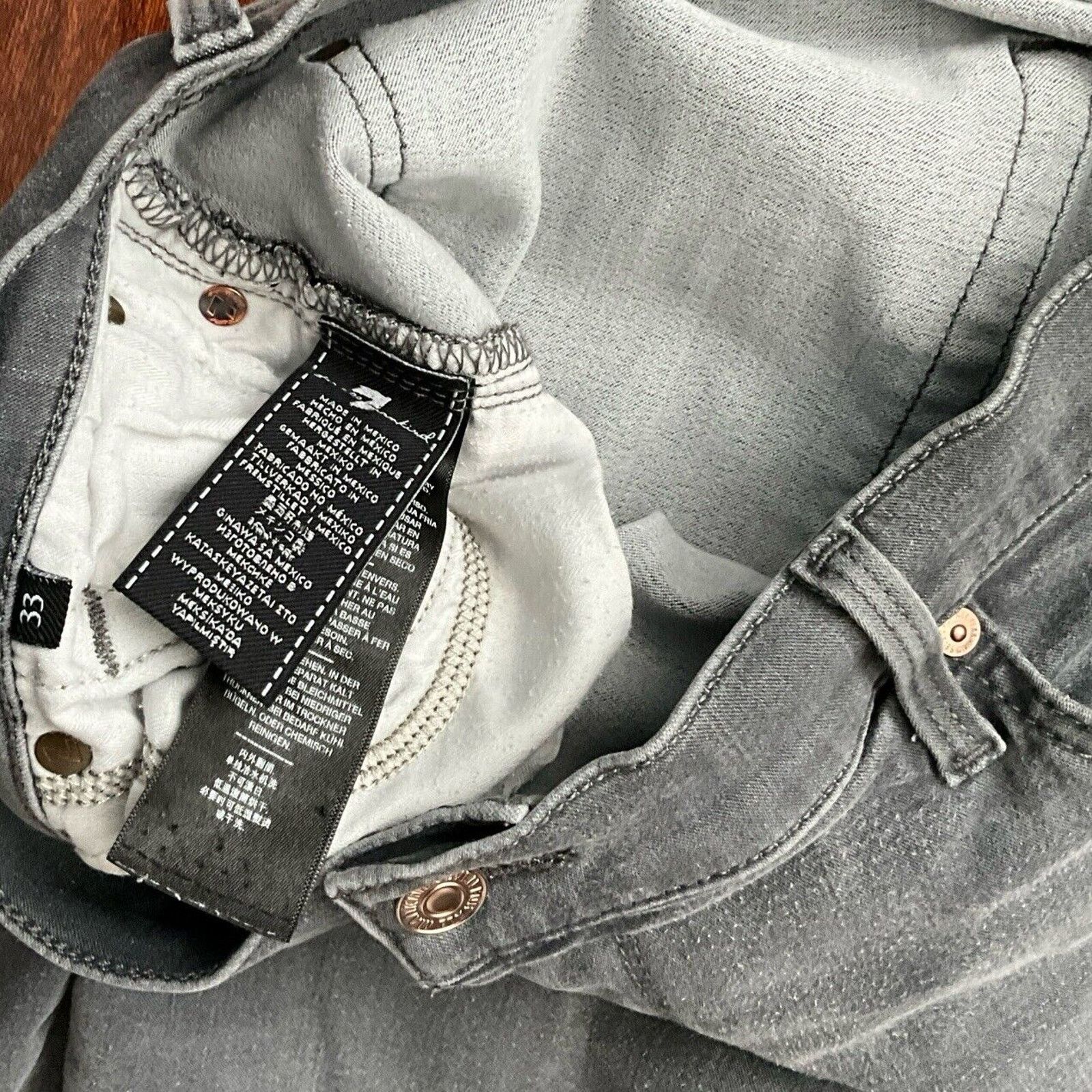 7 For All Mankind 7 For All Mankind Jeans 33 B(Air) High Waist Skinny Denim Size 33" - 9 Thumbnail