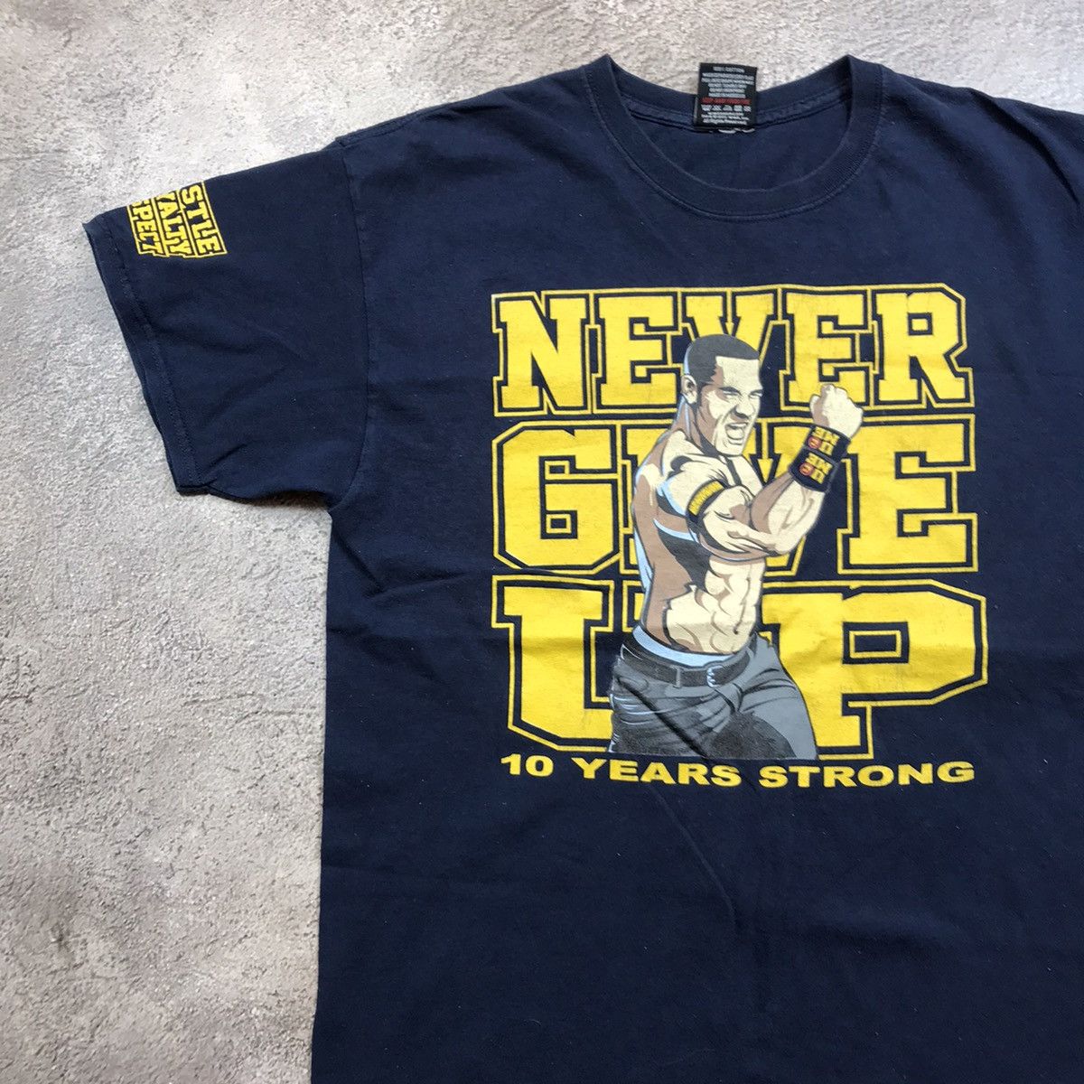 Vintage Vintage Y2K WWE John Cena Graphic Tee Streetwear Navy Slim L Size US L / EU 52-54 / 3 - 2 Thumbnail