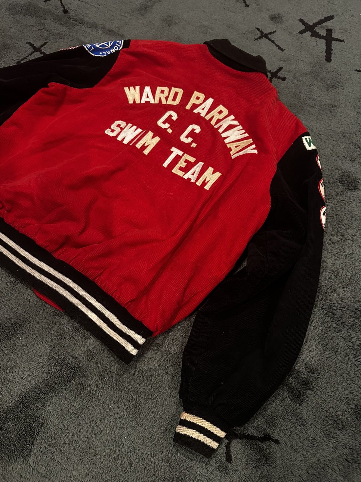 Vintage Crazy Vintage 1960’s Patched Swim Team Varsity Jacket Size US L / EU 52-54 / 3 - 8 Thumbnail