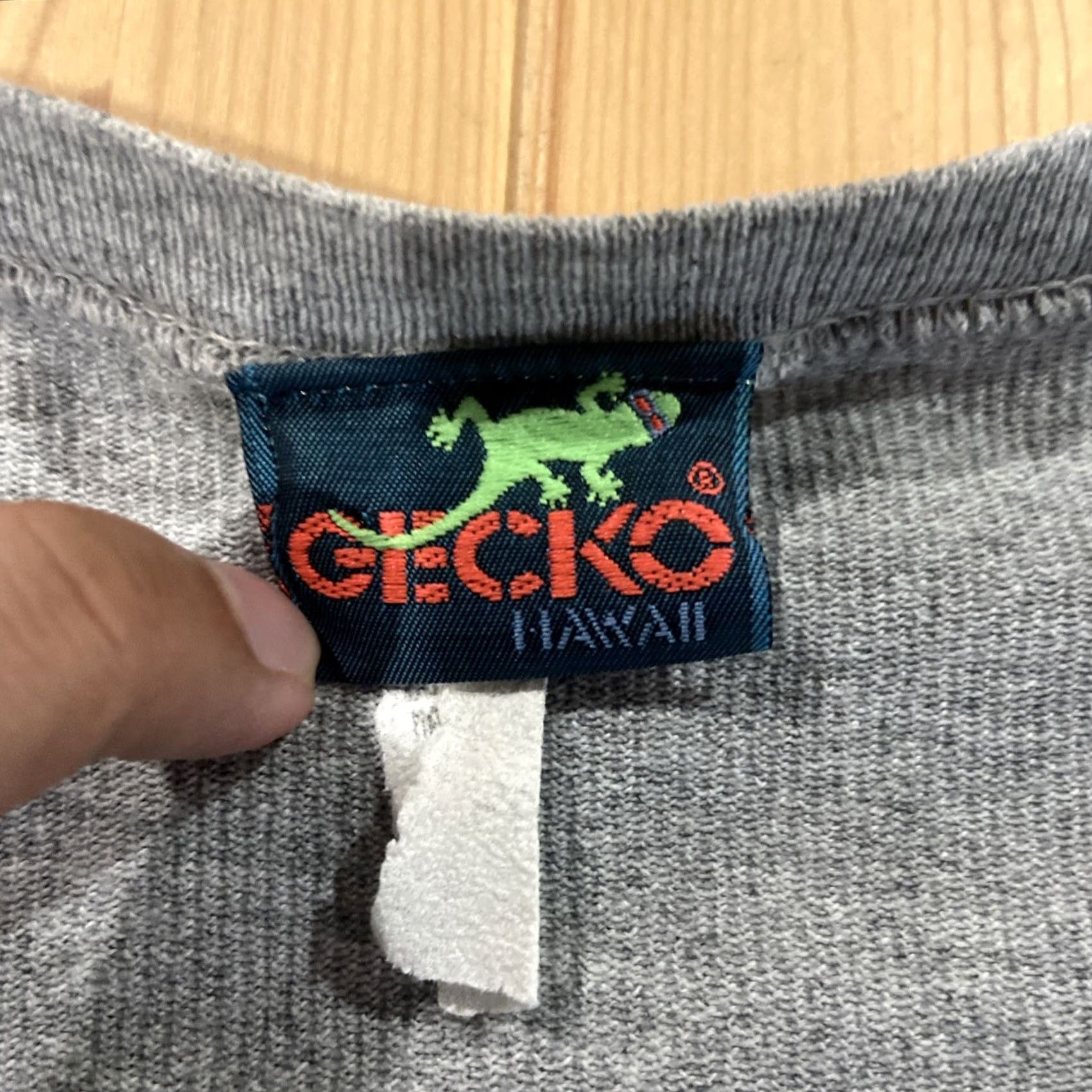 CO Gecko Hawaii Vintage Adult XL Short Sleeve Thermal Shirt Gecko Trading Co Shirt Mens Gray 90s Geckos Size US XL / EU 56 / 4 - 2 Thumbnail