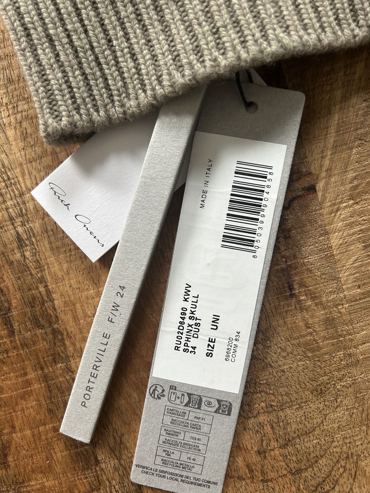 Rick Owens Rick owens balaclava wool face mask hat accessory designer Size ONE SIZE - 3 Thumbnail